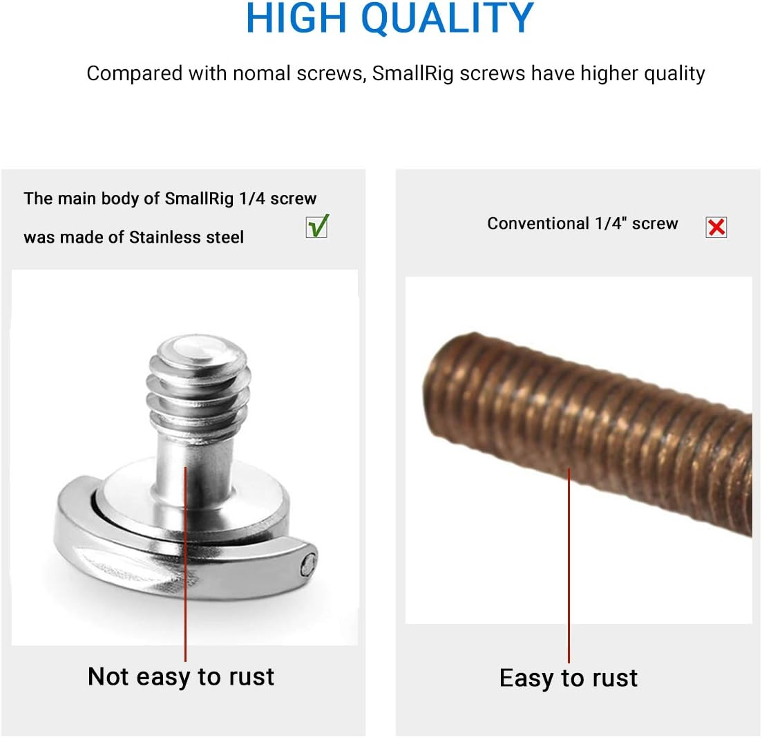 Smallrig D Shaft D-Ring 1/4 Inches Thead Camera Screw for DSLR Camera Rig - 838 image number 5