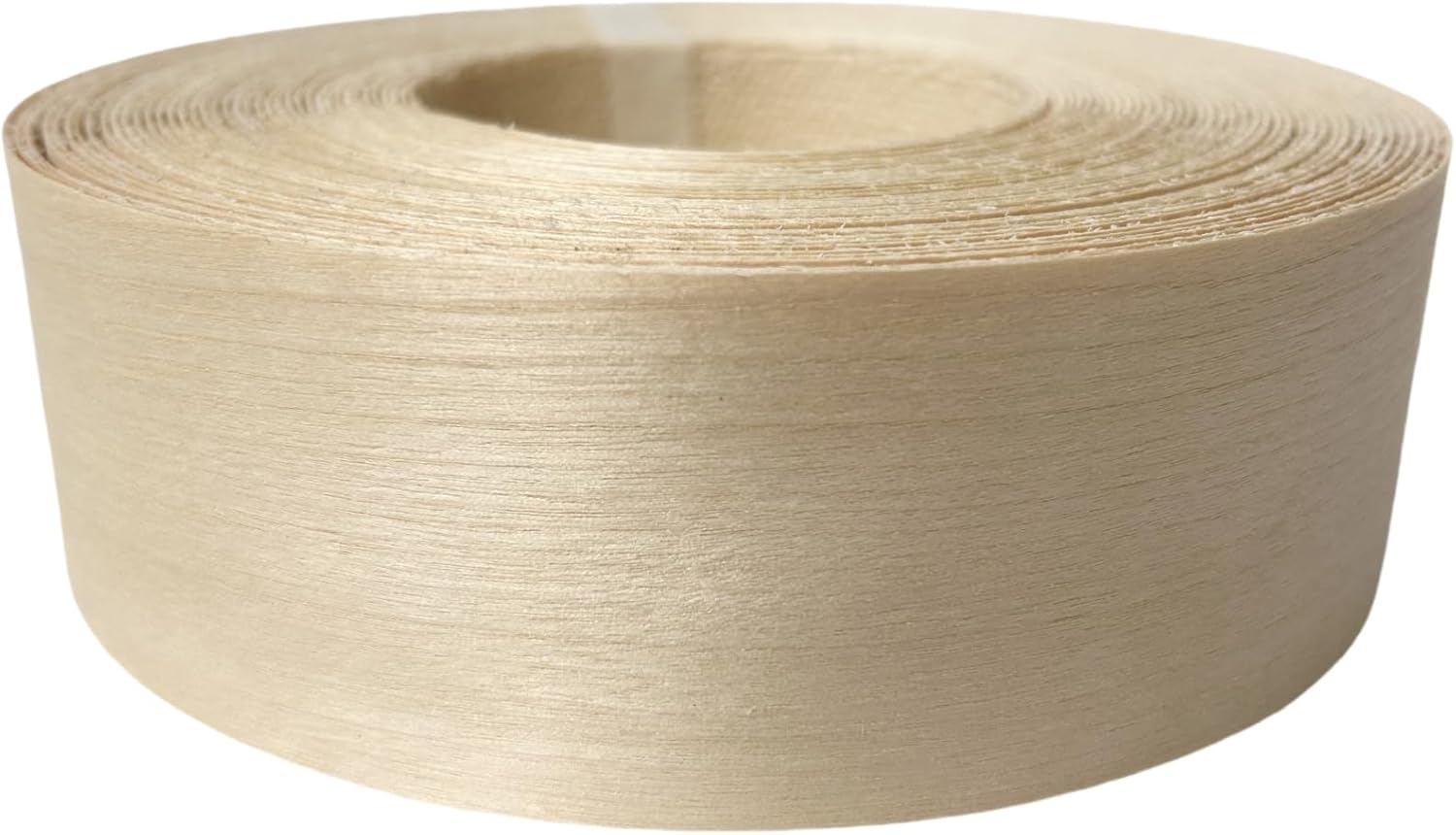 Preglued Birch Wood Veneer Edging, Plywood Edge Banding, Flexible Wood Tape, Iron on Easy Application Veneer Edging with Hot Melt Adhesive Back (1.9Cmx15M)