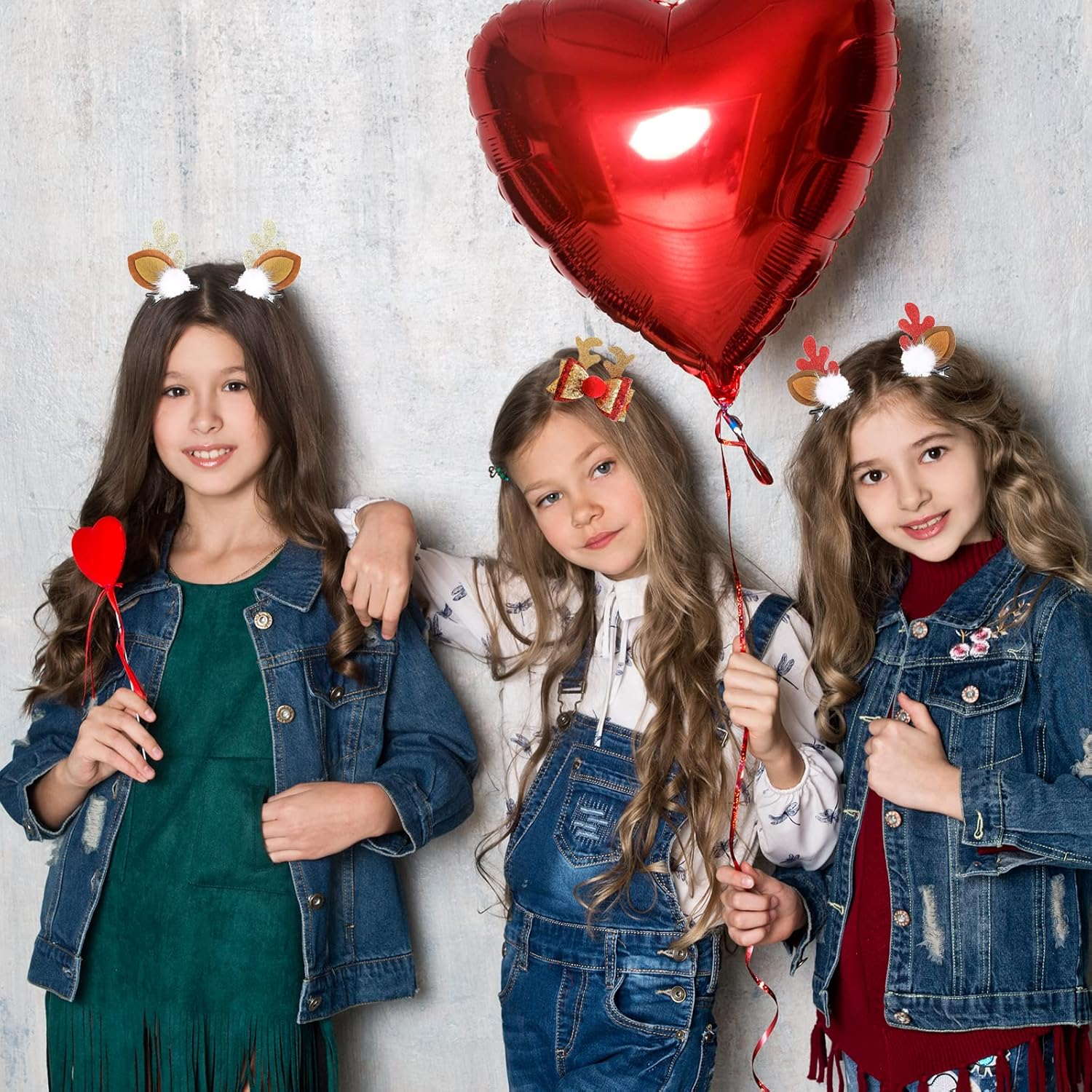 Nbjiuyin 8Pcs Christmas Hair Clips Cute Decorative Cute Hair Accessories Antlers Headdress Hairpin Christmas Tree Hat Hair Bows for Girls Women Kids Gifts image number 6