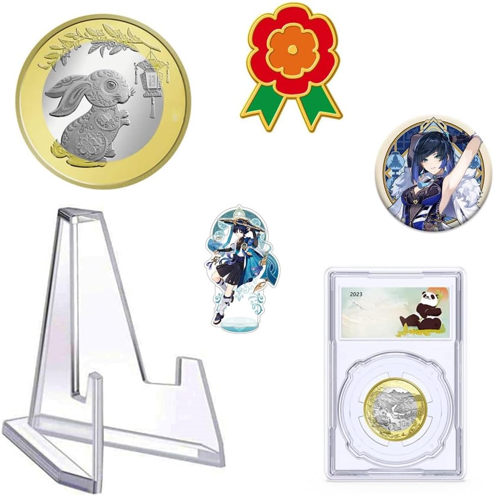 30Pack Mini Acrylic Easel Stands - Card Stands, Coin Display Stand, Multifunctional Display Holder image number 5