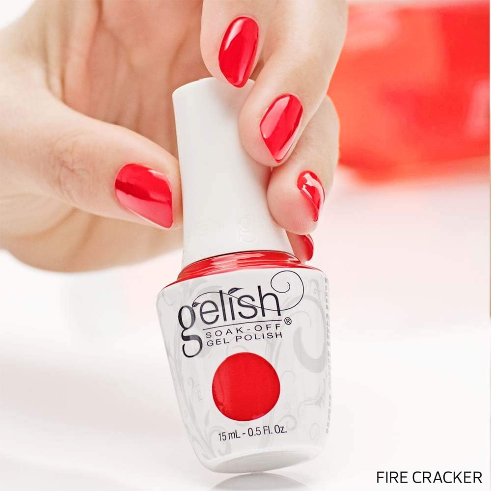 Gelish Professional Fire Cracker Gel Polish, Hot Red Creme image number 1