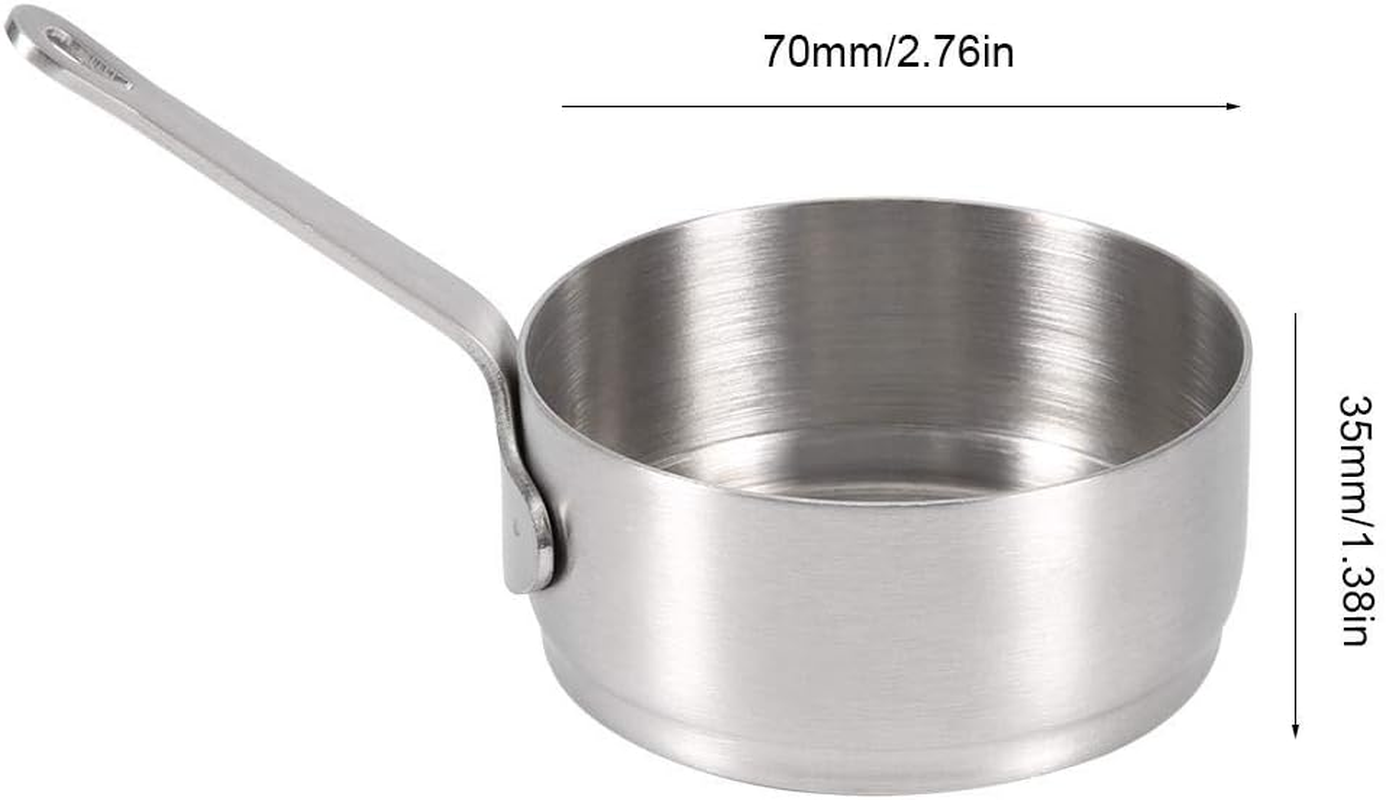 100Ml Sauce Cup Sauce Bowl Stainless Steel, Chef'S Classic Stainless 1-Quart Saucepan Condiment Sauce Cups with Handle image number 2