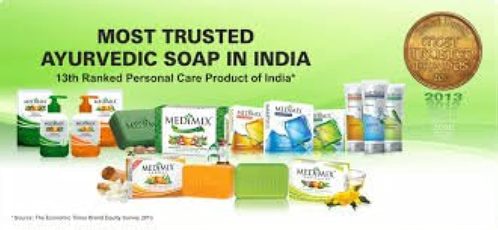 Medimix Herbal Handmade Ayurvedic Classic 18 Herb Soap for Healthy and Clear Skin Pack of 5 (5 X 125 G)