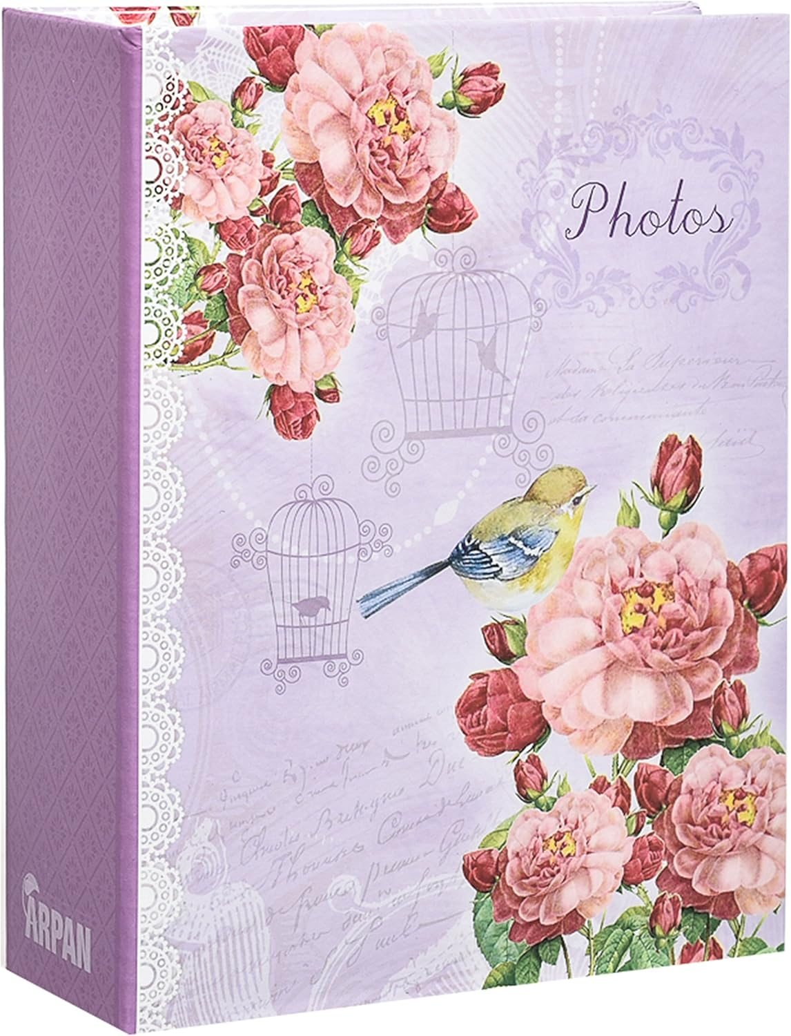 6X4'' Small Purple Vintage Bird Slip in Case Photo Album for 100 Photos image number 4