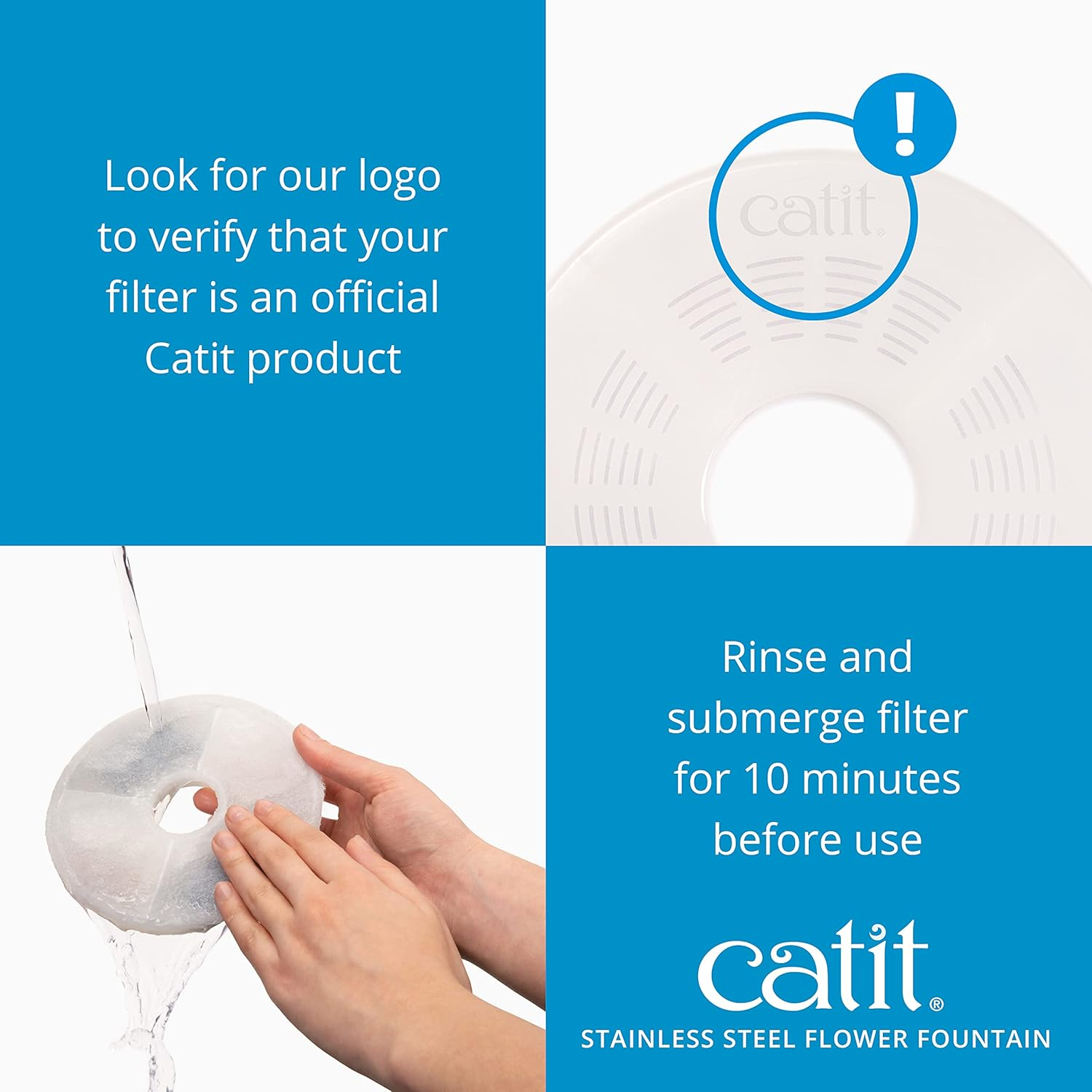 Catit Flower Fountain Stainless Steel White 43725 1 Count (Pack of 1) image number 3