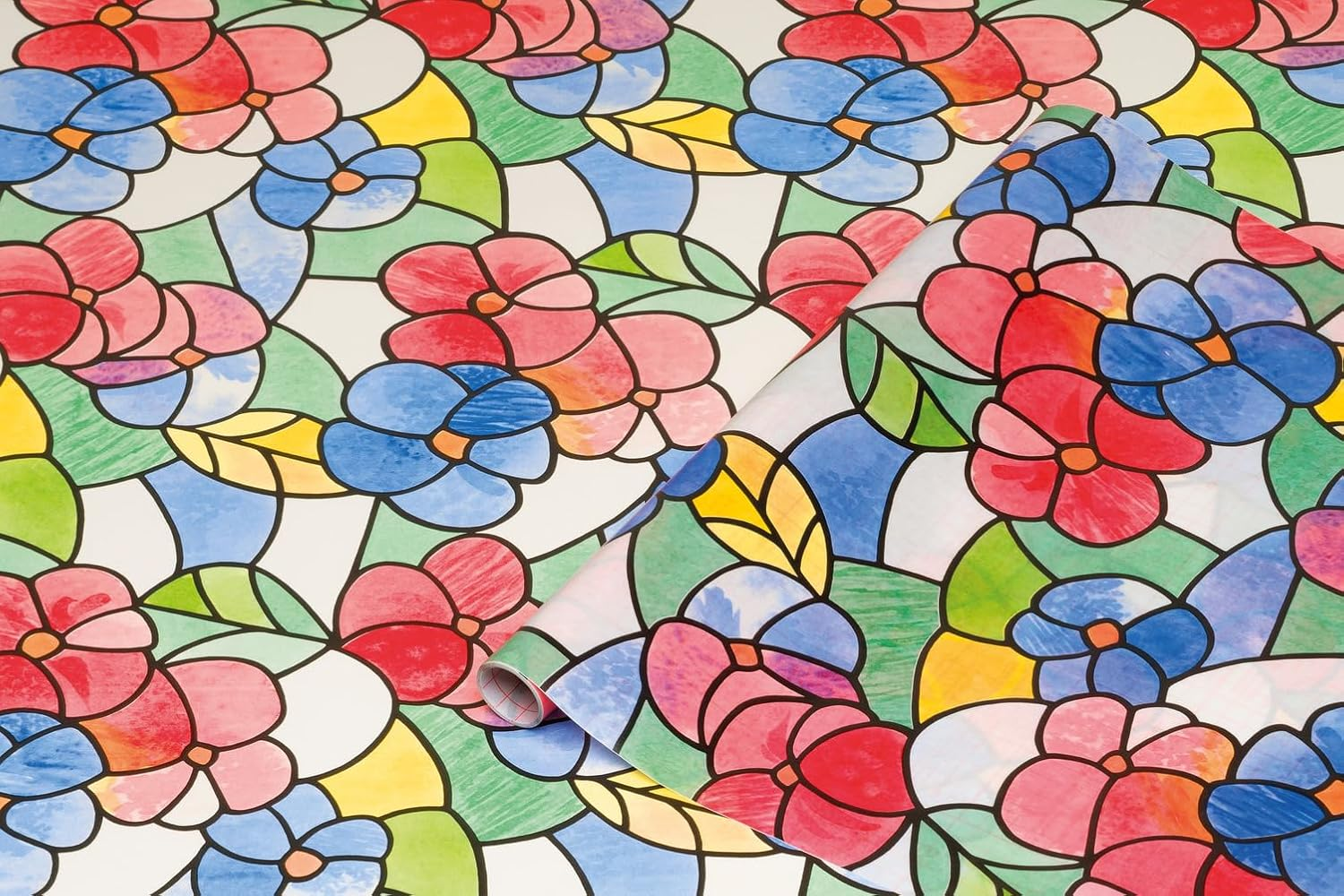 D-C-Fix 346-0017 Decorative Self-Adhesive Window Film, Lisboa Red, 17.71" X 78" Roll image number 3