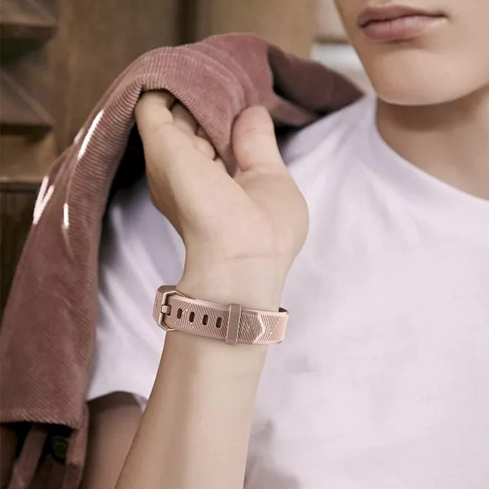 3 Pack Bands Compatible with Fitbit Alta/Alta HR Band, Soft Sport Silicone Adjustable Replacement Wristbands for Women Men image number 1