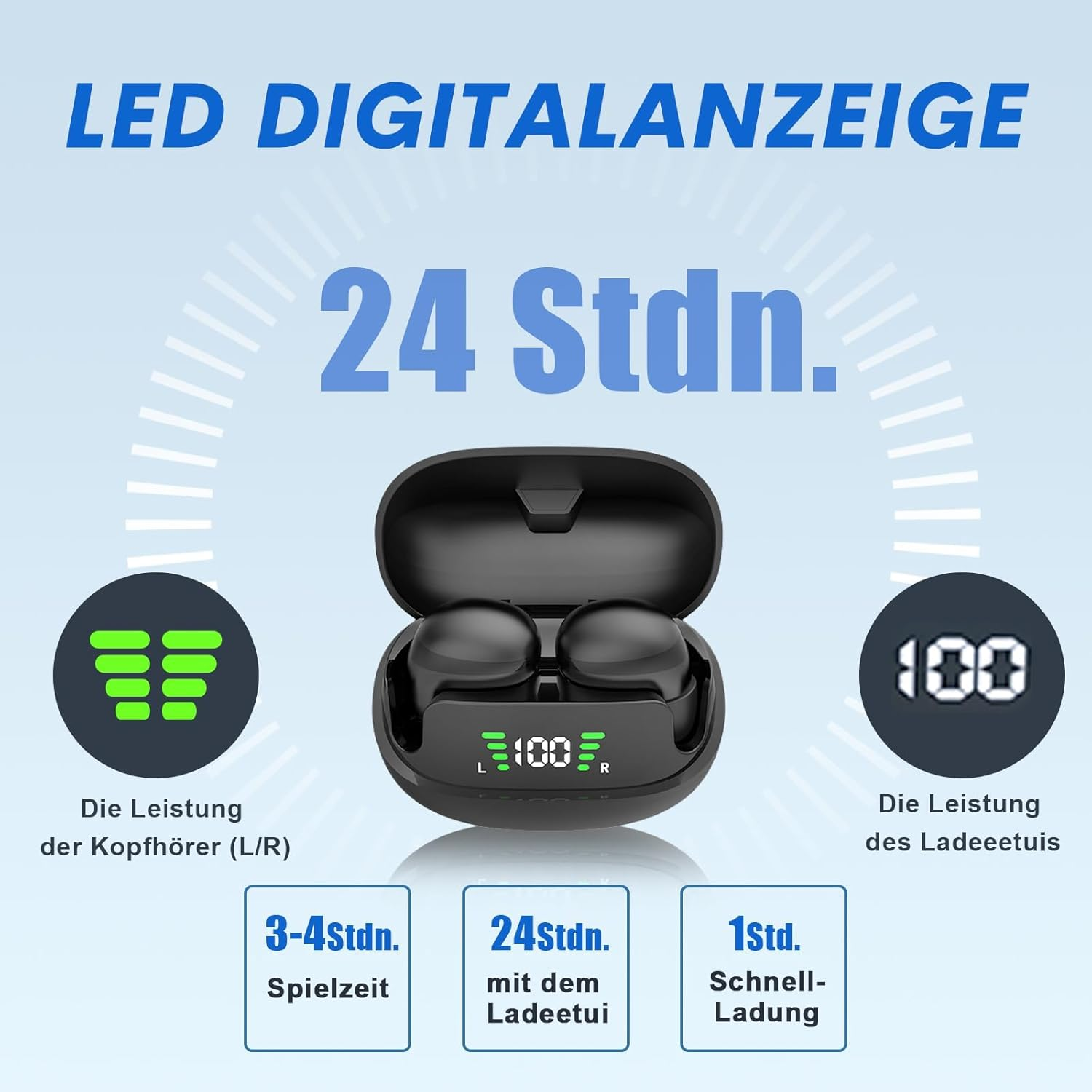 Xmenha ZXY-MINI13 Beige Wireless Bluetooth 5.3 In-Ear Earbuds for Sleeping & Sports - Noise Cancellation for Calls - 24H Battery Life image number 6