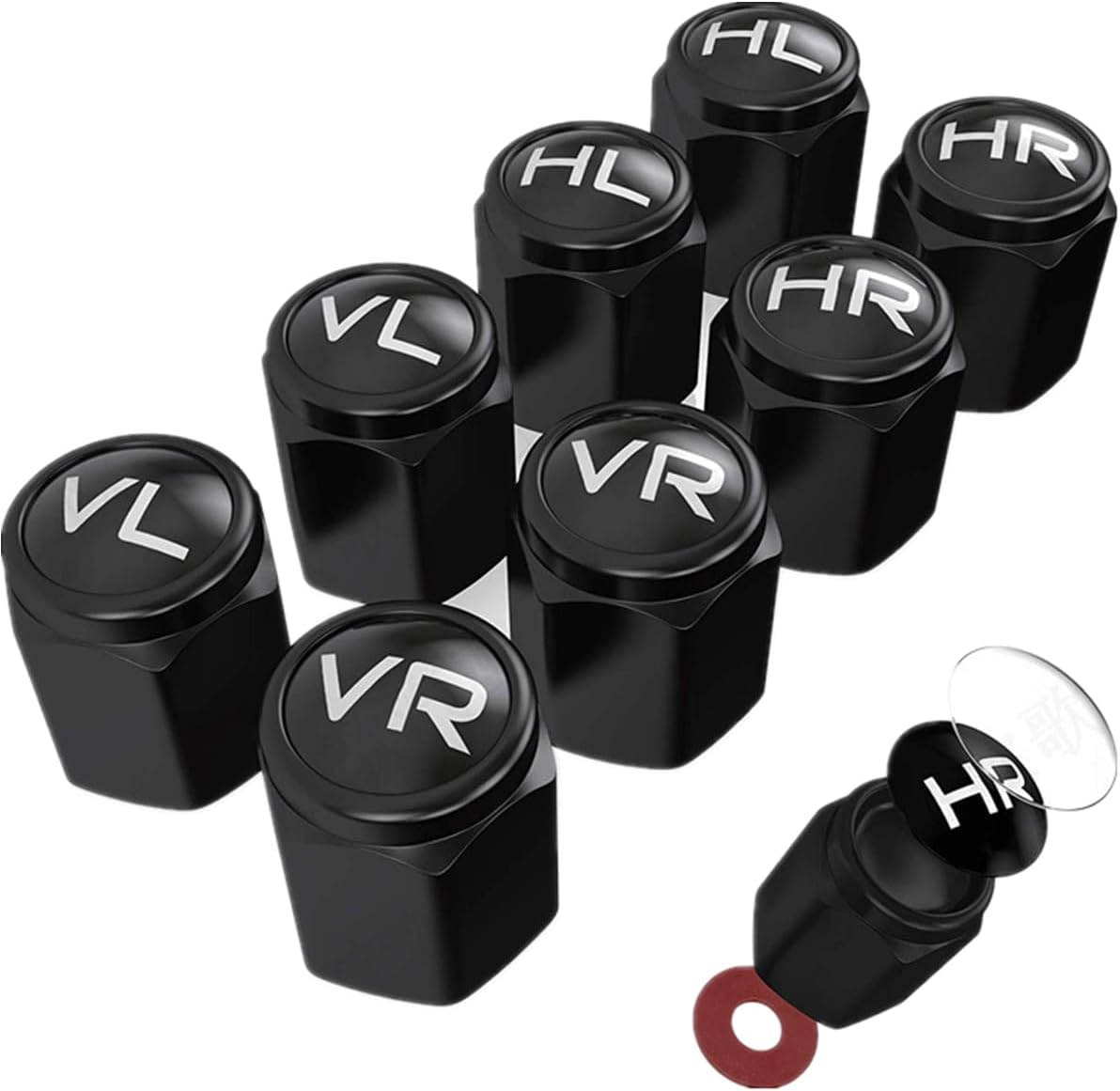 Car Dust Caps, Pack of 8, Valve Covers with Marking, Brass, Universal Tyre Cap with Artifact for Winter Tyres and Summer Tyres for Cars, Suvs, Motorbikes and Much More image number 6