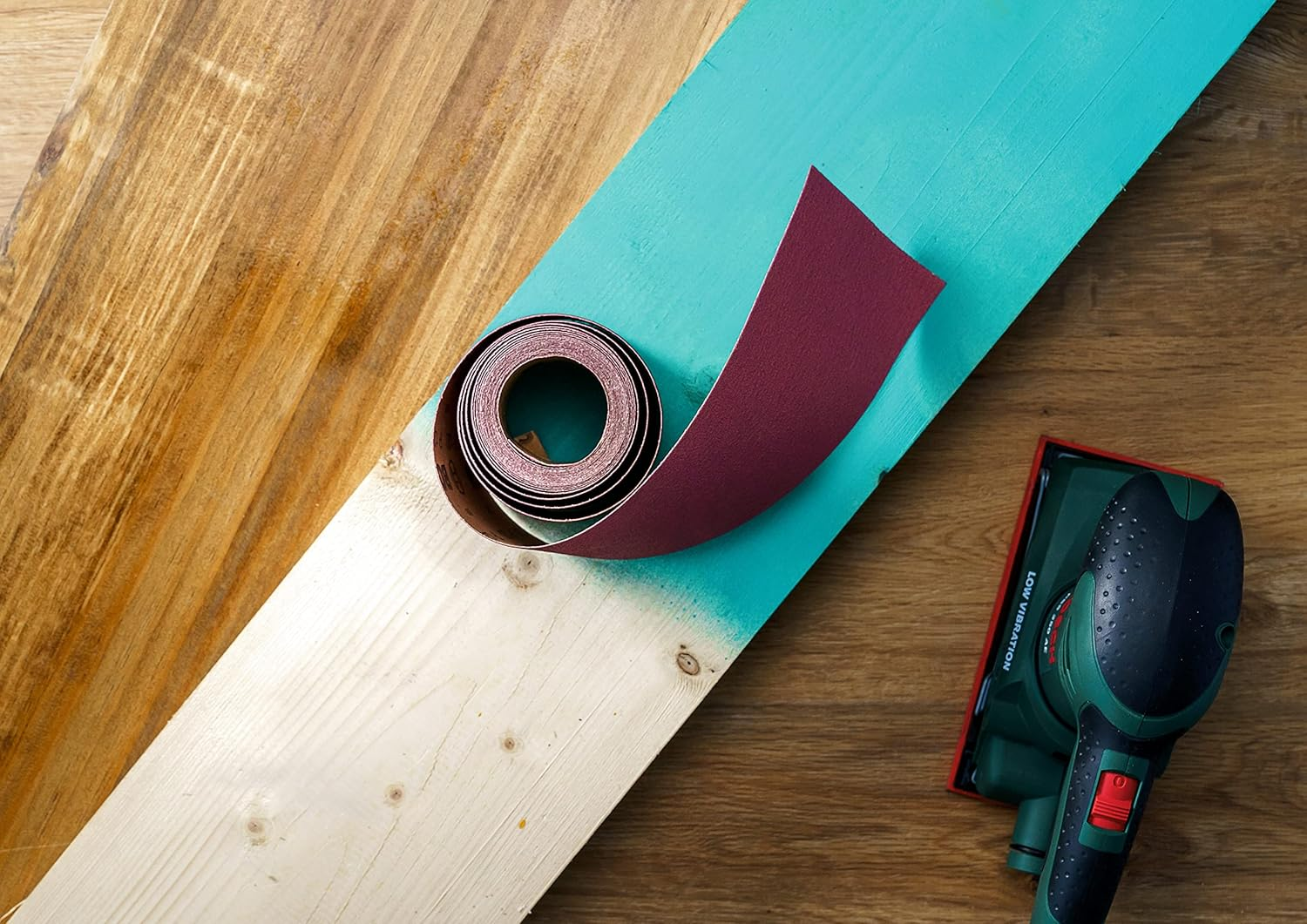 Bosch Accessories 1X Sanding Roll for Wood and Paint (93Mm X 5 M, Grit 120, Accessories for Hand Sanding) image number 2