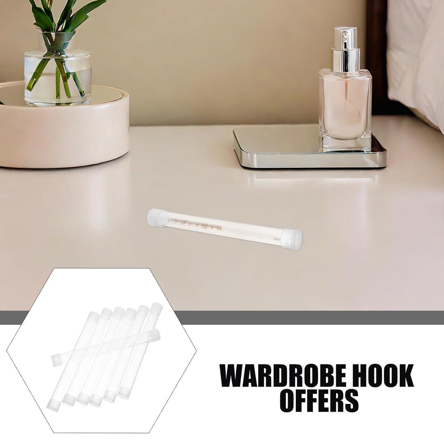 10Pcs Thermometer Protective Case Plastic Tube Portable Needle Organizer for Travel Home Clinic Safety Storage image number 1