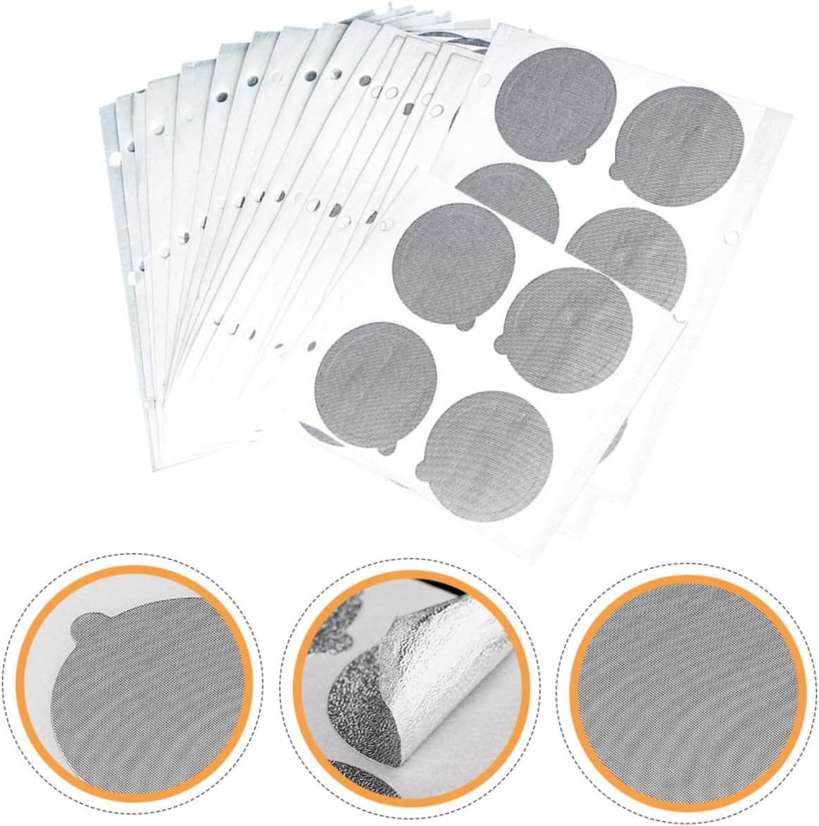 VICASKY 100Pcs Reusable Seal Sticker Capsule Cup Film Aluminum Espresso Lids Sealing Film for Capsule Powder Aluminum Foil Cup for and Coffee image number 2