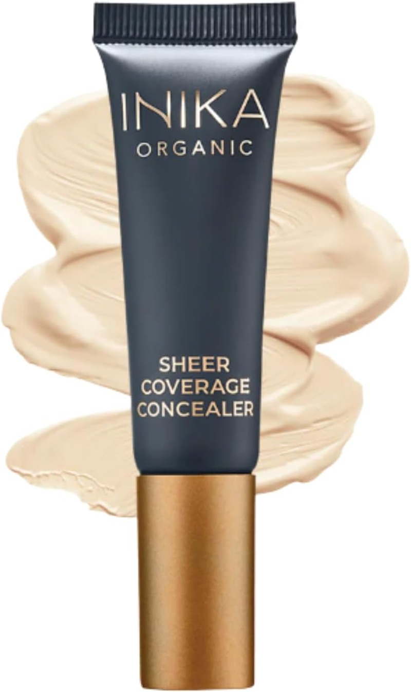 INIKA Organic Sheer Coverage Concealer | Disguise Dark Circles, Cover up Blemishes, Creamy Formula, Vegan Ingredients, All Day Wear That Hydrates and Nourishes. (Sand)