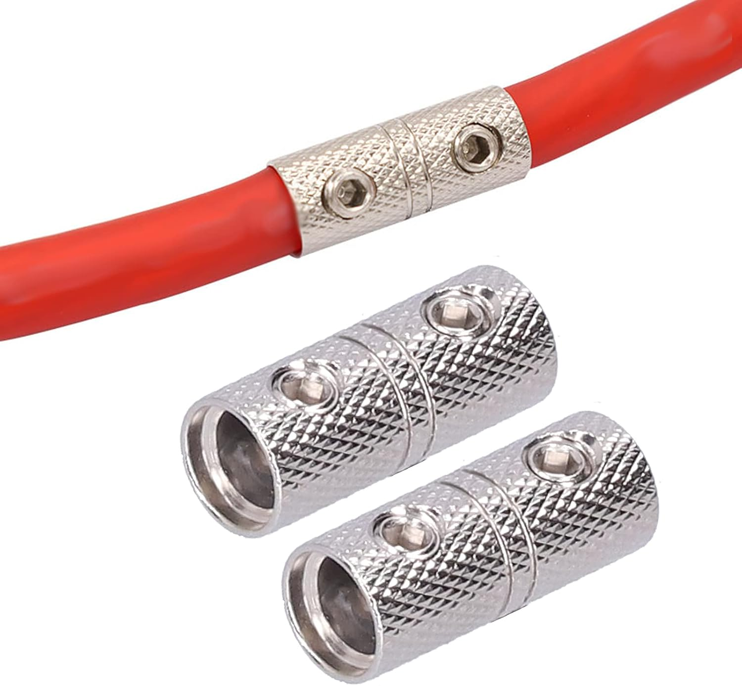 Power Cable Joiner Wire Connector Terminal 4 Gauge Input Output with Oversized Set Screws for Car Audio Modification image number 6