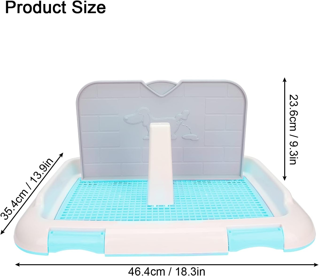 Xtevu Indoor Dog Toilet - Puppy Training Tray with Cat Potty Fence - Pet Toilet System - Dog Litter Tray (Bleu) image number 1