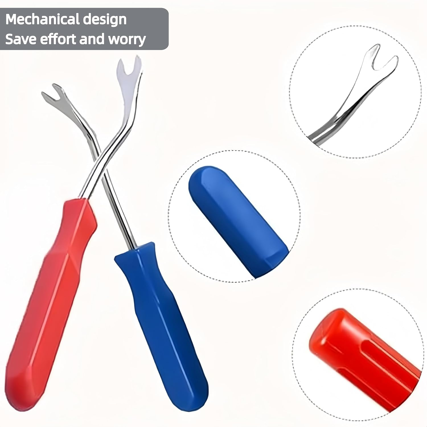 2Pcs Auto Trim Rivet Removal Tool Kit, Dashboard Repair Kit，Audio Radio Panel,Door Trim Removal Pliers Fastener Remover, Clip Puller Rivet Removal Tool,Clip Plier Set for Vehicle Door Panel image number 2