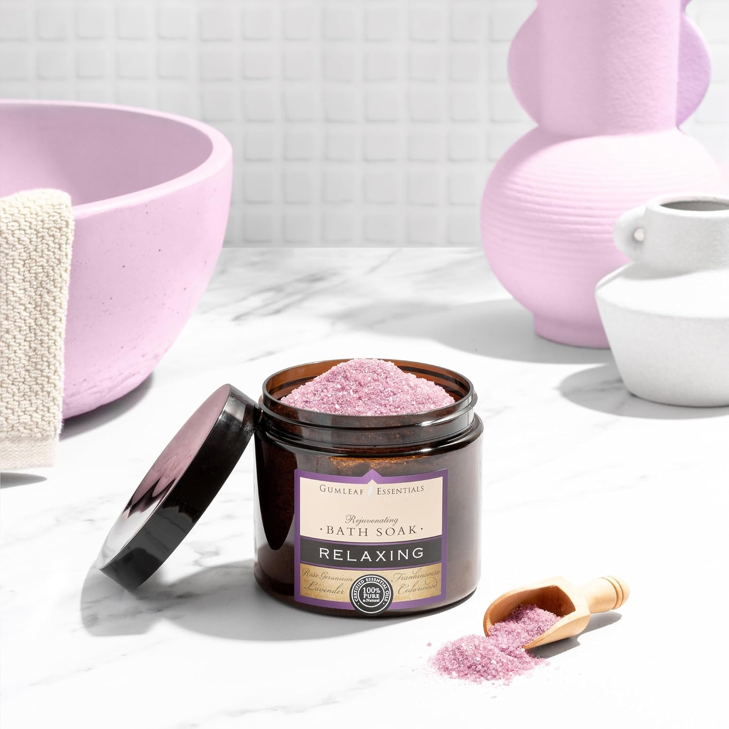 Gumleaf Essentials Relaxing Bath Soak - 400G, Cruelty Free & Vegan, 100% Pure & Natural