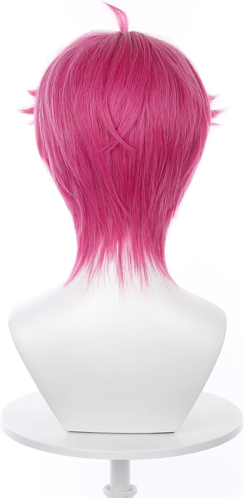 HAMISH Dark Pink Wig Cosplay Wig with Wig Cap Heat Resistant Synthetic Hair for Anime Role Play for Festival, Holiday, Cosplay Party, Comic Exhibition image number 2