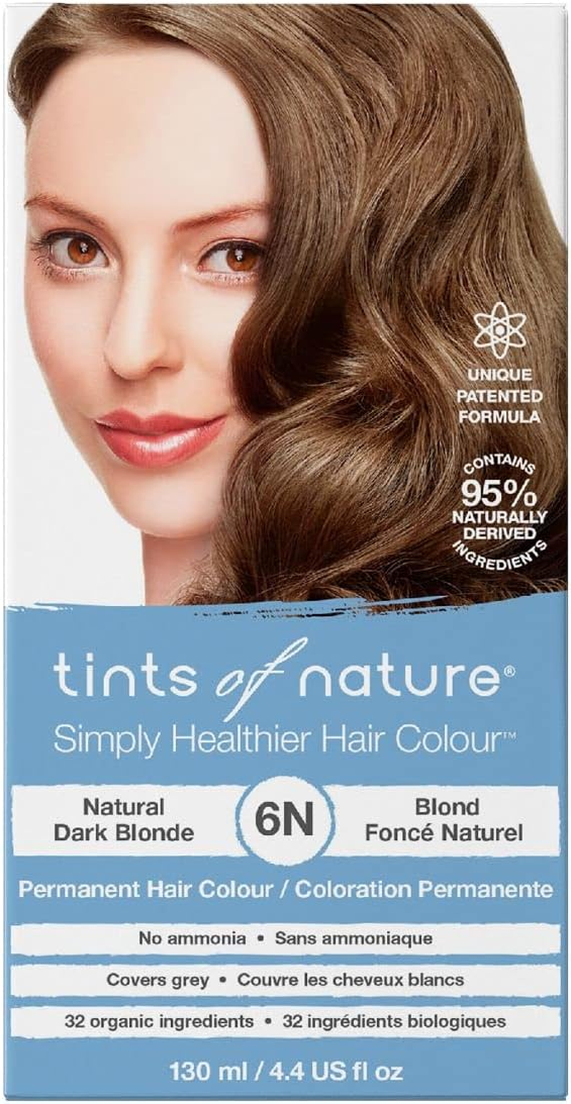 Tints of Nature 6N Natural Dark Blonde Permanent Hair Dye, Nourishes Hair and Covers Greys, Ammonia-Free, 130Ml image number 2