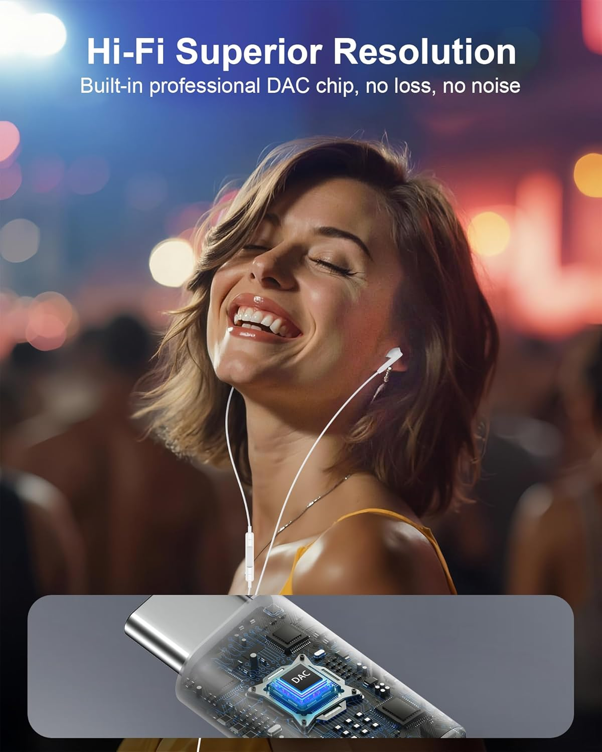 Iphone 16 USB C Wired Headphones with Microphone, Noise Cancelling Earbuds USBC for Iphone 16E 16 Pro Max 15 Plus, Samsung Galaxy A16 S25 Ultra Apple Wired Ear Buds In-Ear Type C Plug Earphone Mic image number 6