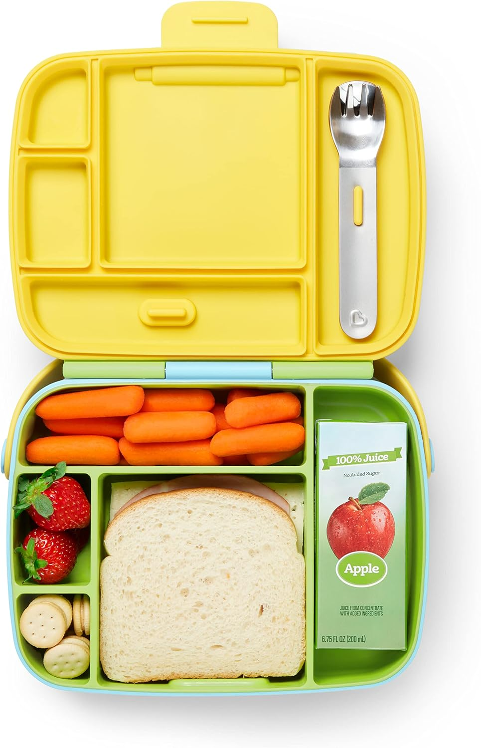 Munchkin&reg; Lunch&trade; Bento Box for Kids, Includes Utensils, Green - Green image number 6