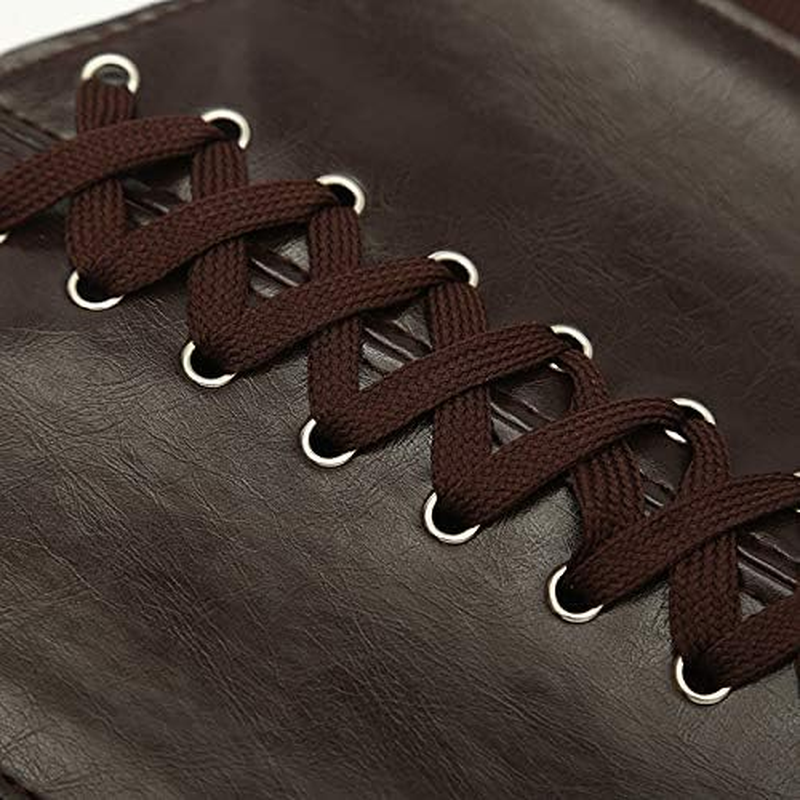 HIGHROCK Women'S Waist Cincher Belts, Slimming Body Shaper Belts Wide Band Elastic Tied Waspie Belt PU Leather Soft - White image number 4