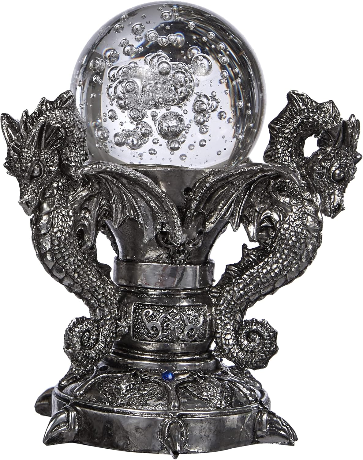Design Toscano QS291672 Dragons of Corfu Castle Mystic Glass Globe, Silver image number 1