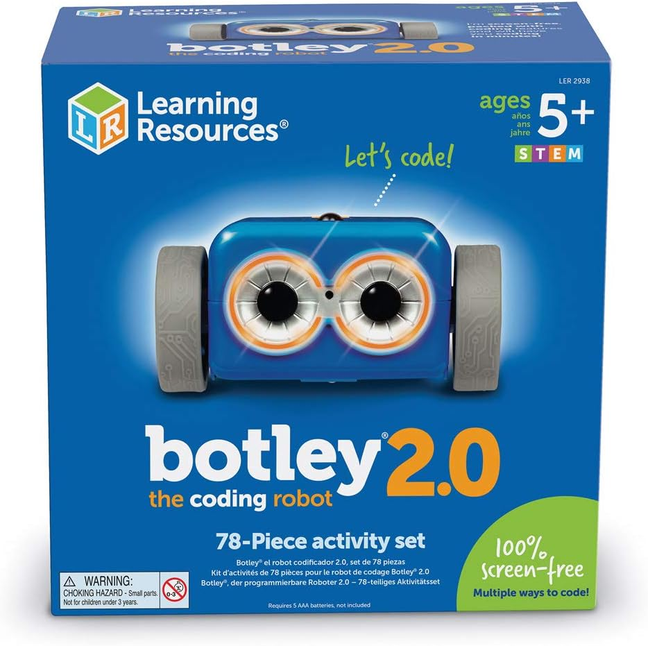 Learning Resources Botley the Coding Robot 2.0 Activity Set, Coding Robot for Kids, STEM Toy, Early Programming, Ages 5+