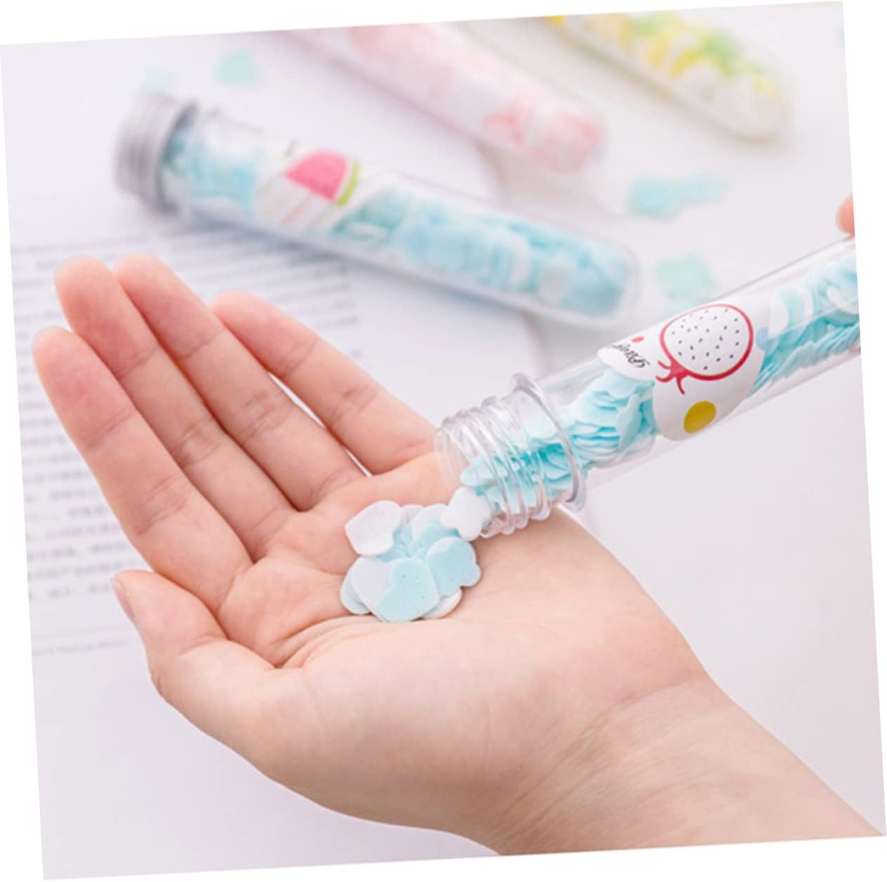 Sosoport 12Pcs Portable Soap Sheets for Travel Disposable Soap Flakes Paper for Outdoor Hand Washing image number 6