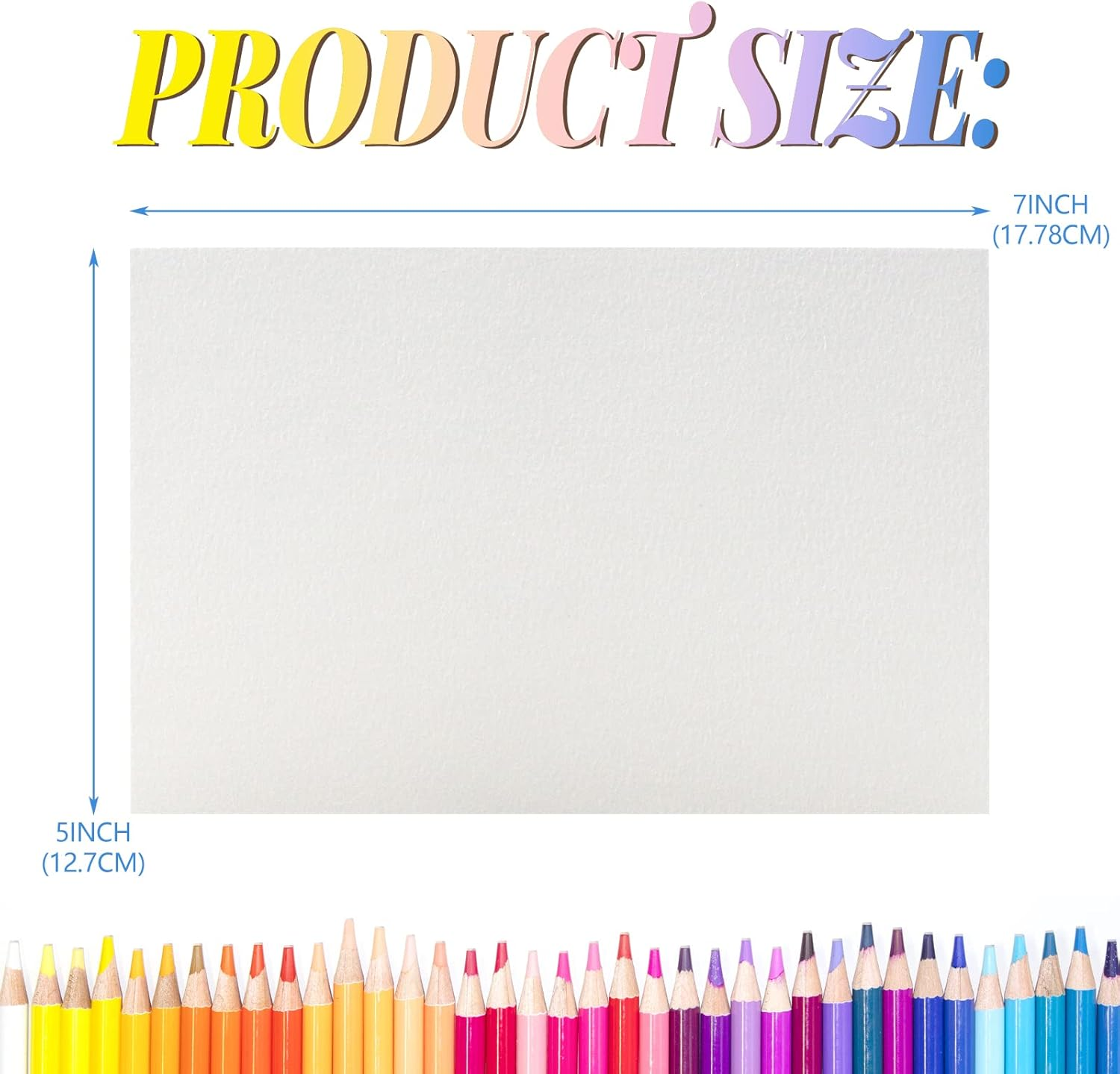 Fyess 120Pcs 100% Rag Cotton White Watercolor Paper 140Lb Heavyweight Paper Watercolor Paper Cards Cold Press Paper Bulk Watercolor Drawing Student Artist for Kids,5 X 7 Inch image number 6