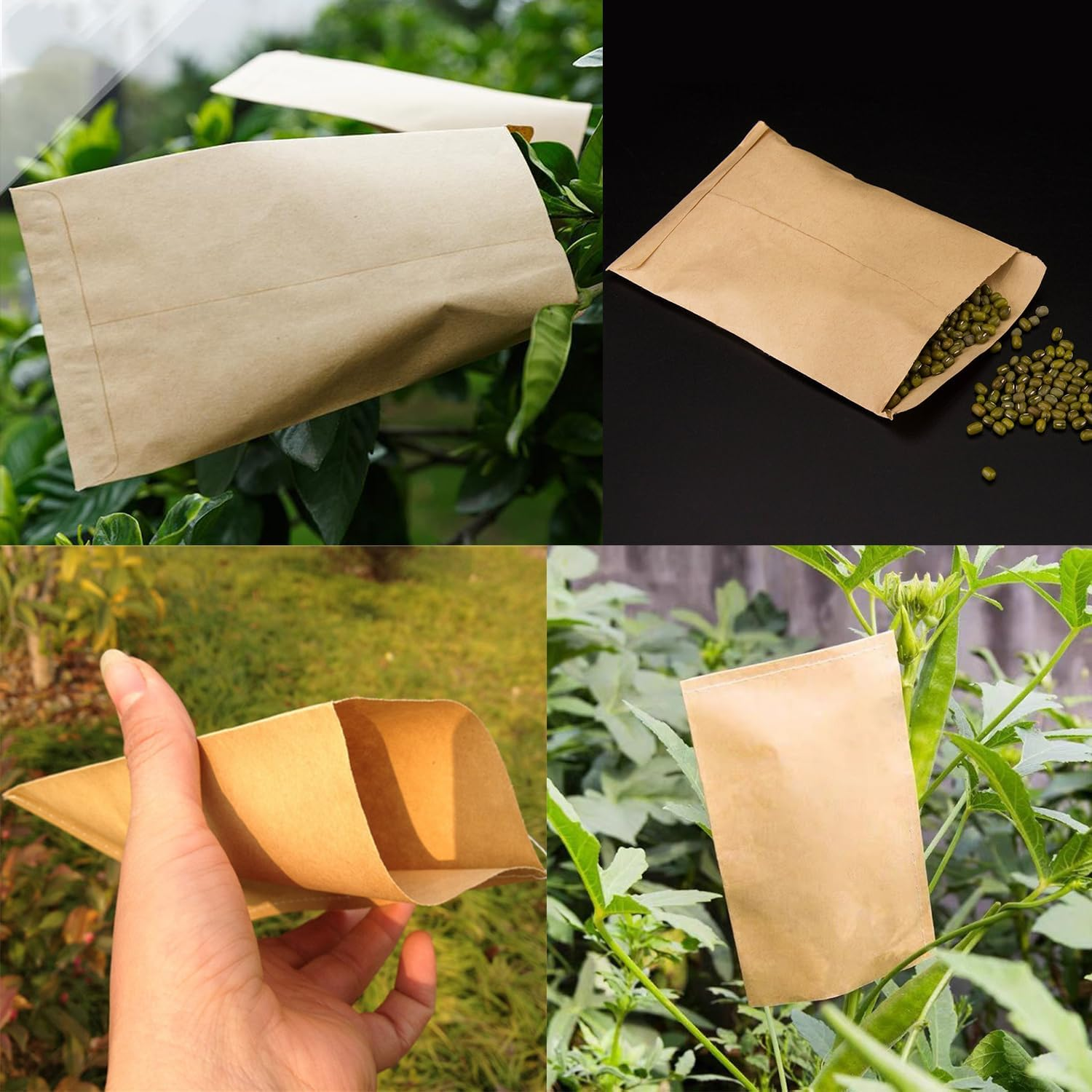 Paifeancodill Kraft Small Coin Envelopes, 100 Pcs Kraft Paper Seed Packets Envelops Self-Adhesive Seed Envelopes Mini Parts Small Items Stamps Storage Packets Envelopes for Garden,Office or Wedding