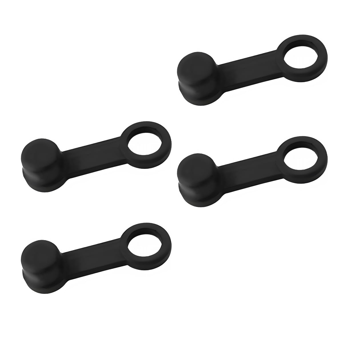 Gasedin 4 PCS Brake Bleed Nipple Cap, 8Mm Brake Bleeder Screws Dust Cover Rubber Bleed Nipple Cap, Automotive Brake Bleed Cap Caliper Zerk Fitting Cover with Keeper for Motorcycles image number 3