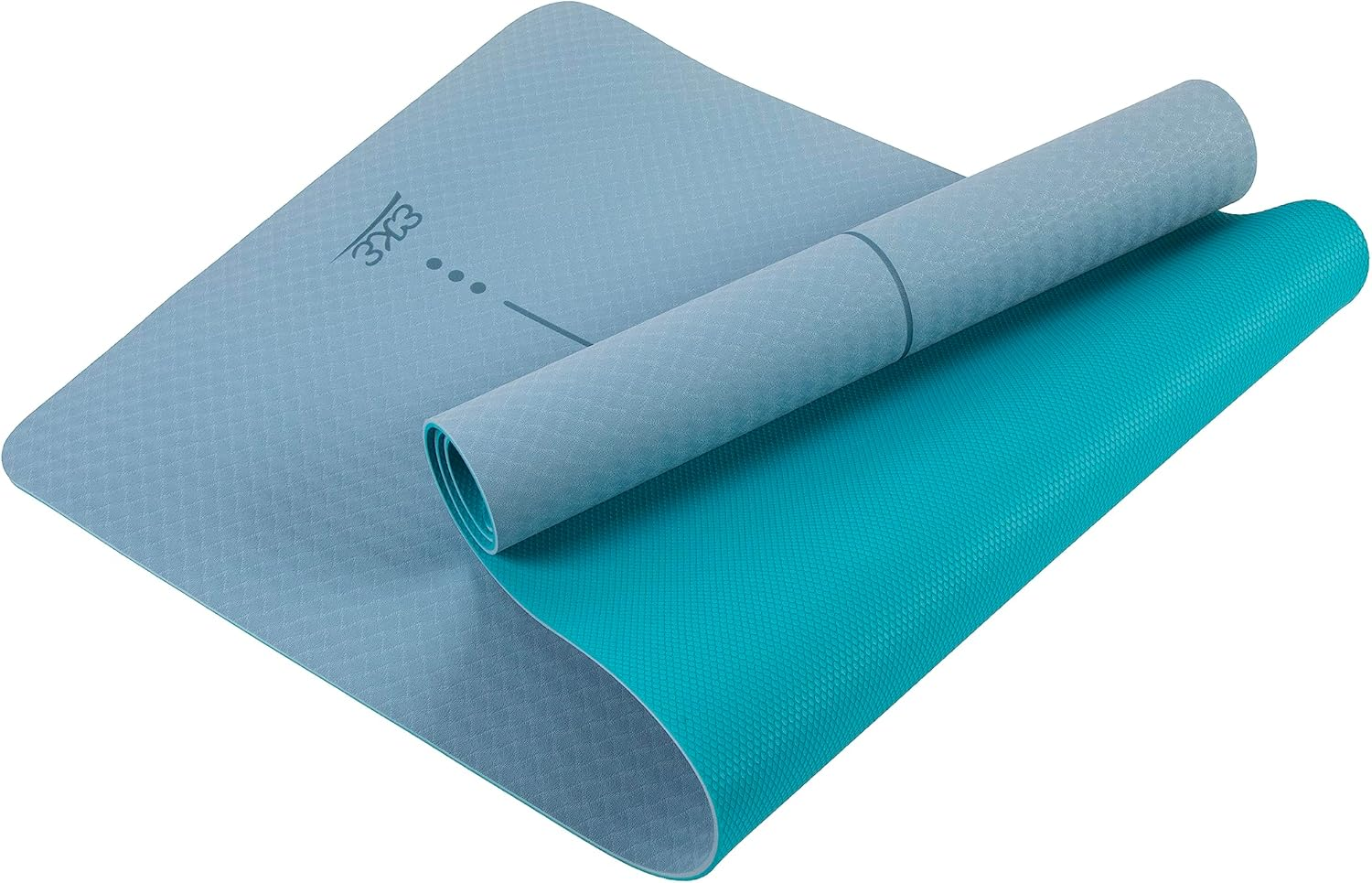 EKE Yoga Mat with Alignment Lines- Non-Slip Sweatproof Surface - 100% Recycleable Materials - Eco Friendly
