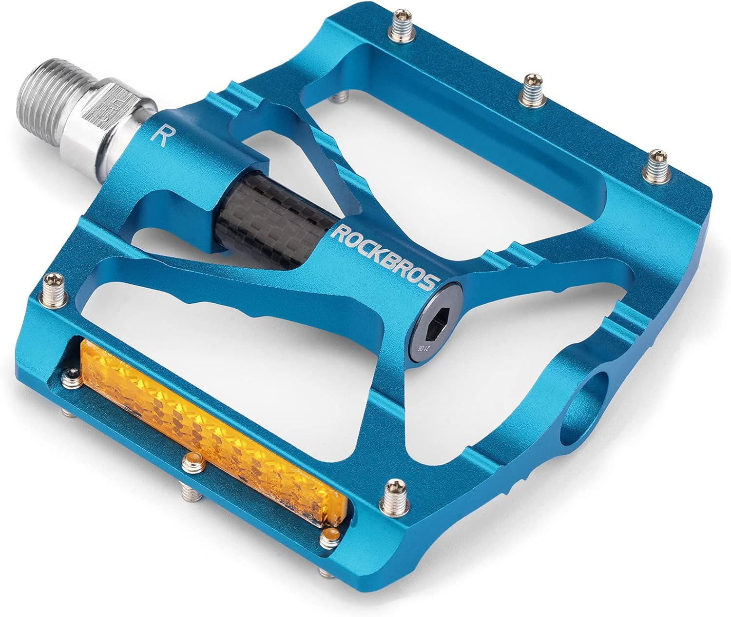 ROCKBROS Mountain Bike Pedals MTB Pedals with Reflector Aluminum Bike Platform Pedals 9/16 Road Bicycle Pedals for Adults Sealed Bearing Lightweight Cycling image number 6