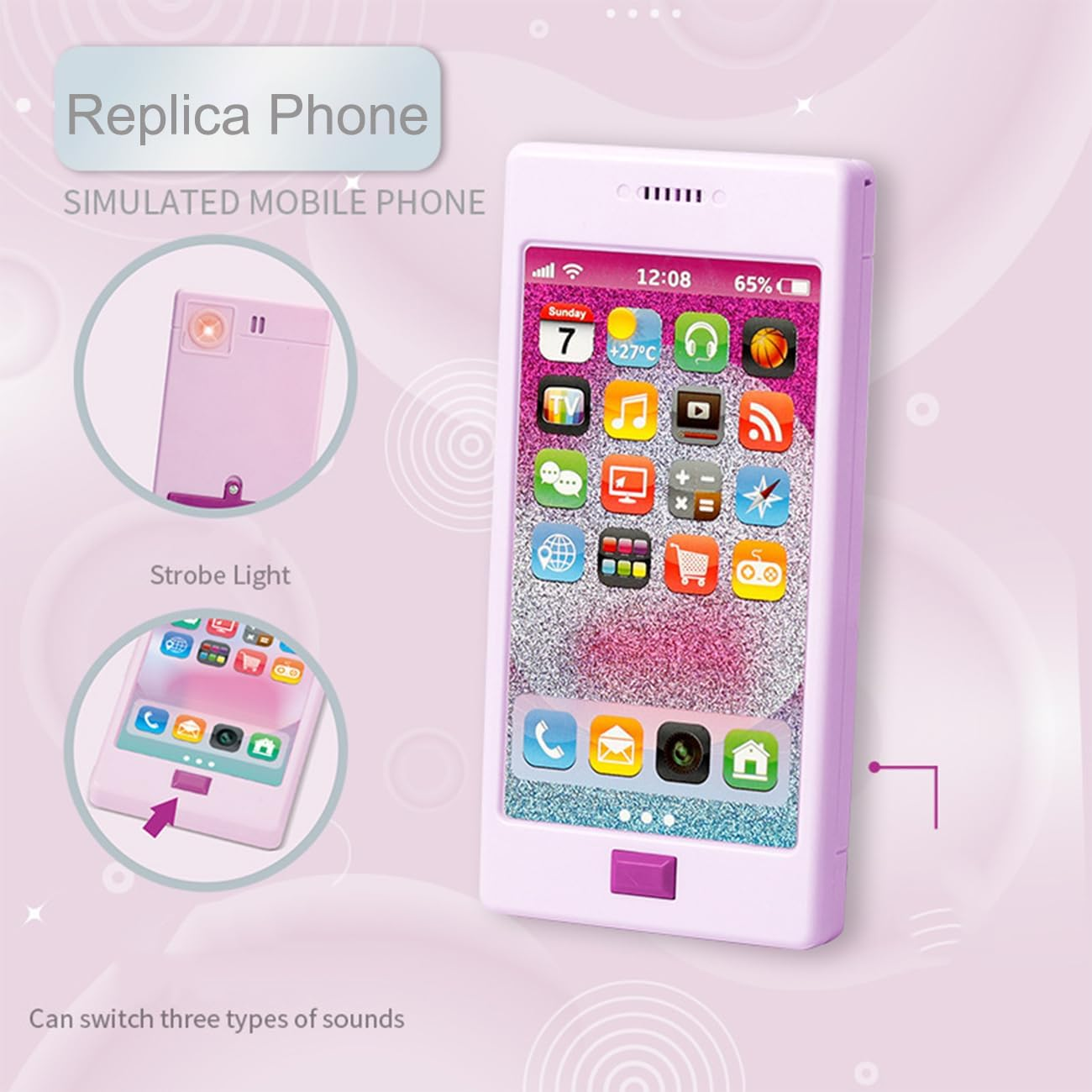 Cawtiuly Princess Pretend Play Makeup Kit for Girls - 11-Pcs Non-Toxic Kids Cosmetic Set with Portable Carry Bag, Mirror & Role Play Accessories, Safe Dress up Toys for Ages 3-8, Perfect Birthday Gift image number 1