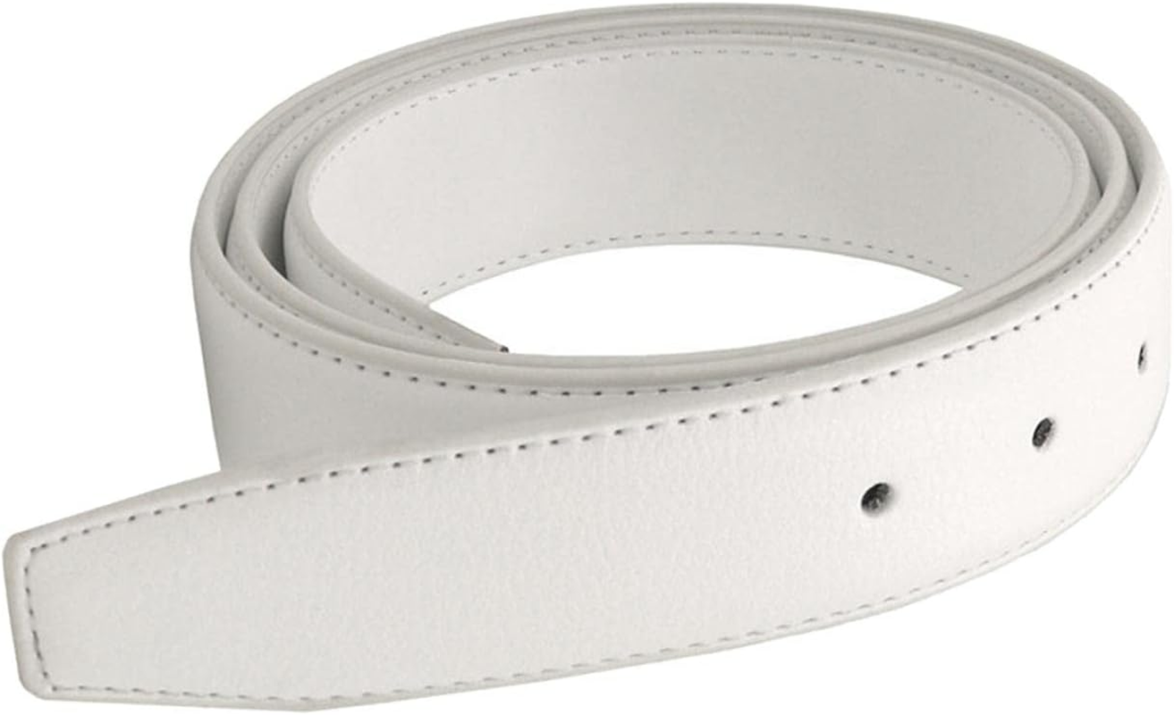 Perfeclan Vintage Style Mens Belt, DIY without Buckle Solid Color Waistband 33Mm Width 120Cm Waist Belt Dress Casual Adults Replacement