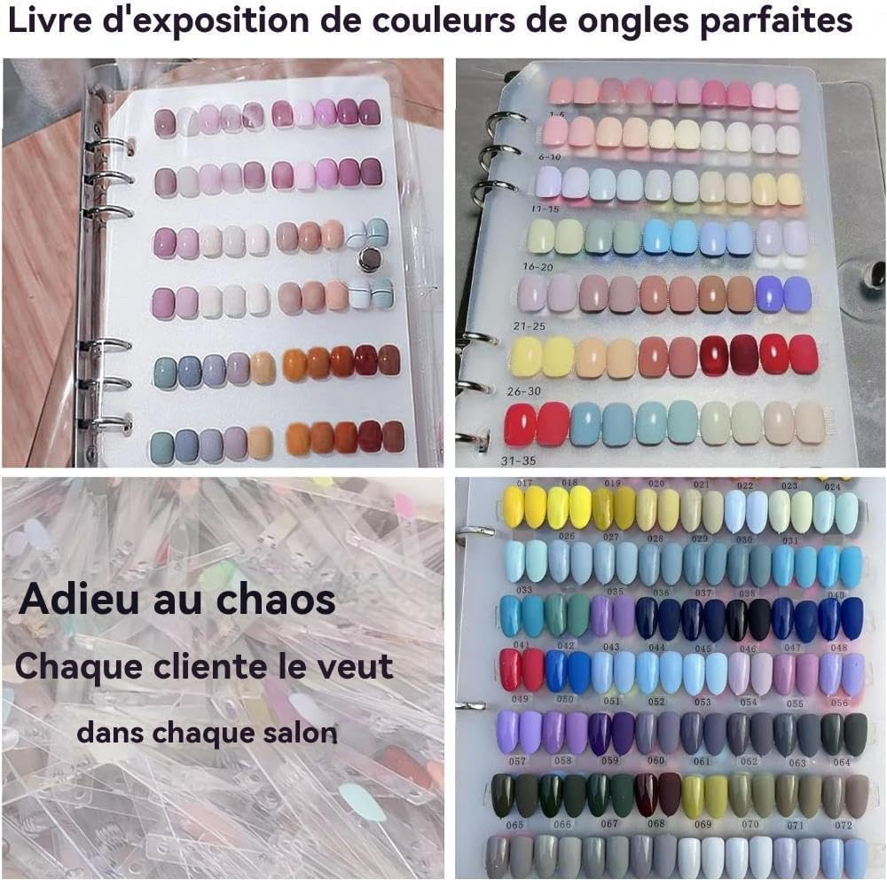 Generisch A5 False Nail Storage Box Nail Organizer with 6 Nail Strips Display Box