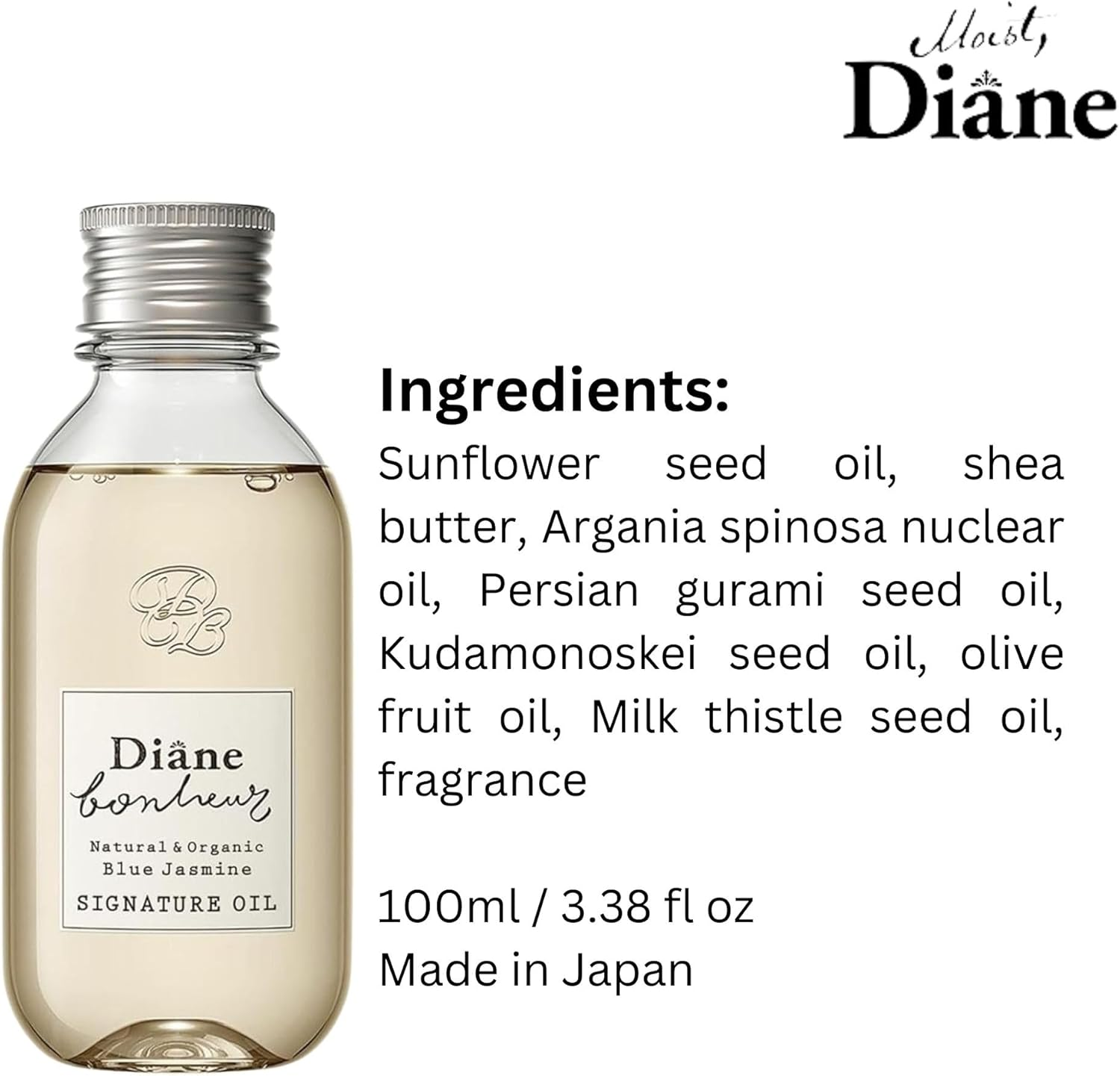 Diane Bonheur Hair & Body Oil [Blue Jasmine Scent] Diane Bonheur 100Ml image number 2