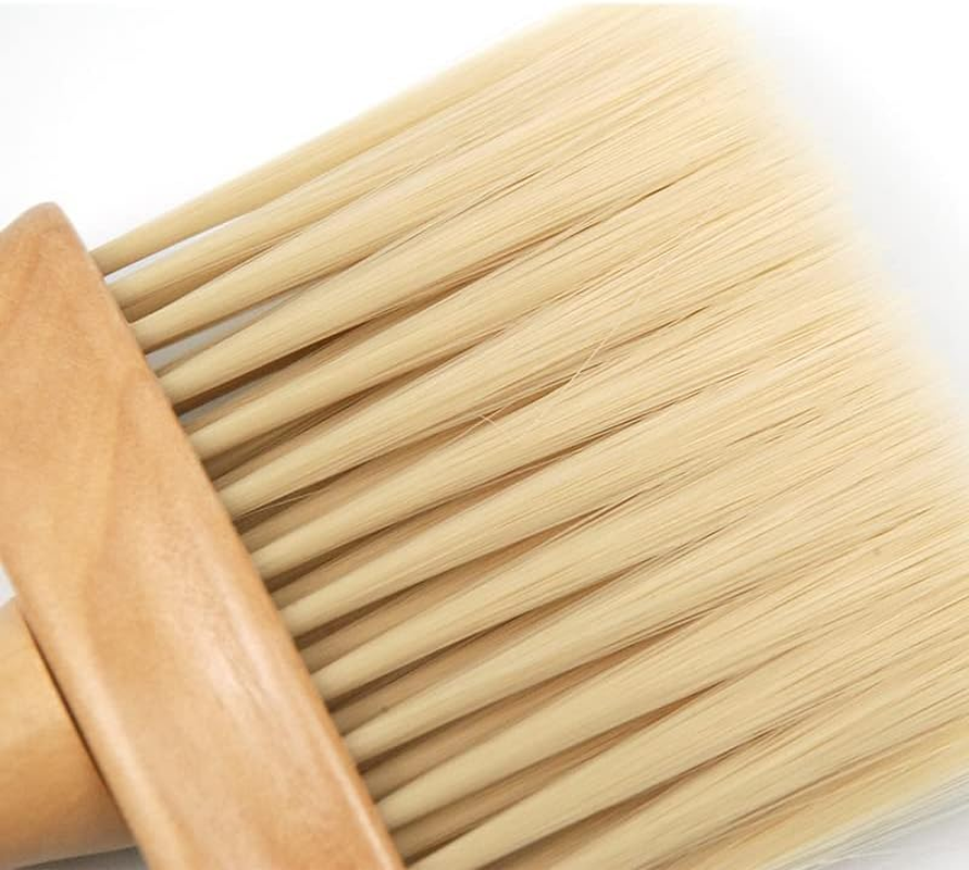Hair Cutting Brush Professional Hairdressing/Barber Wooden Neck Brush - Soft Bristles image number 2