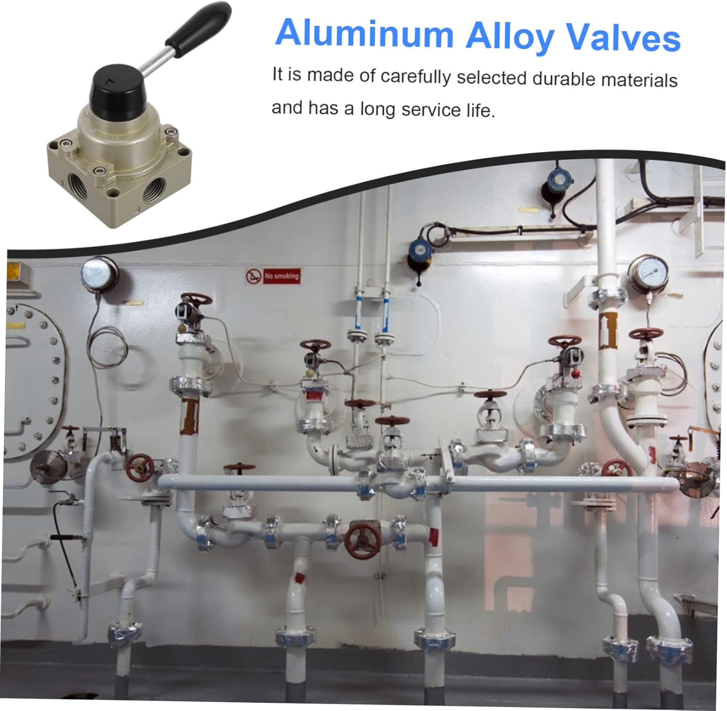 Air Control Handle Pneumatic Valve Ways Lever Valves for Air Flow Control Hand Use in Industrial Applications image number 3