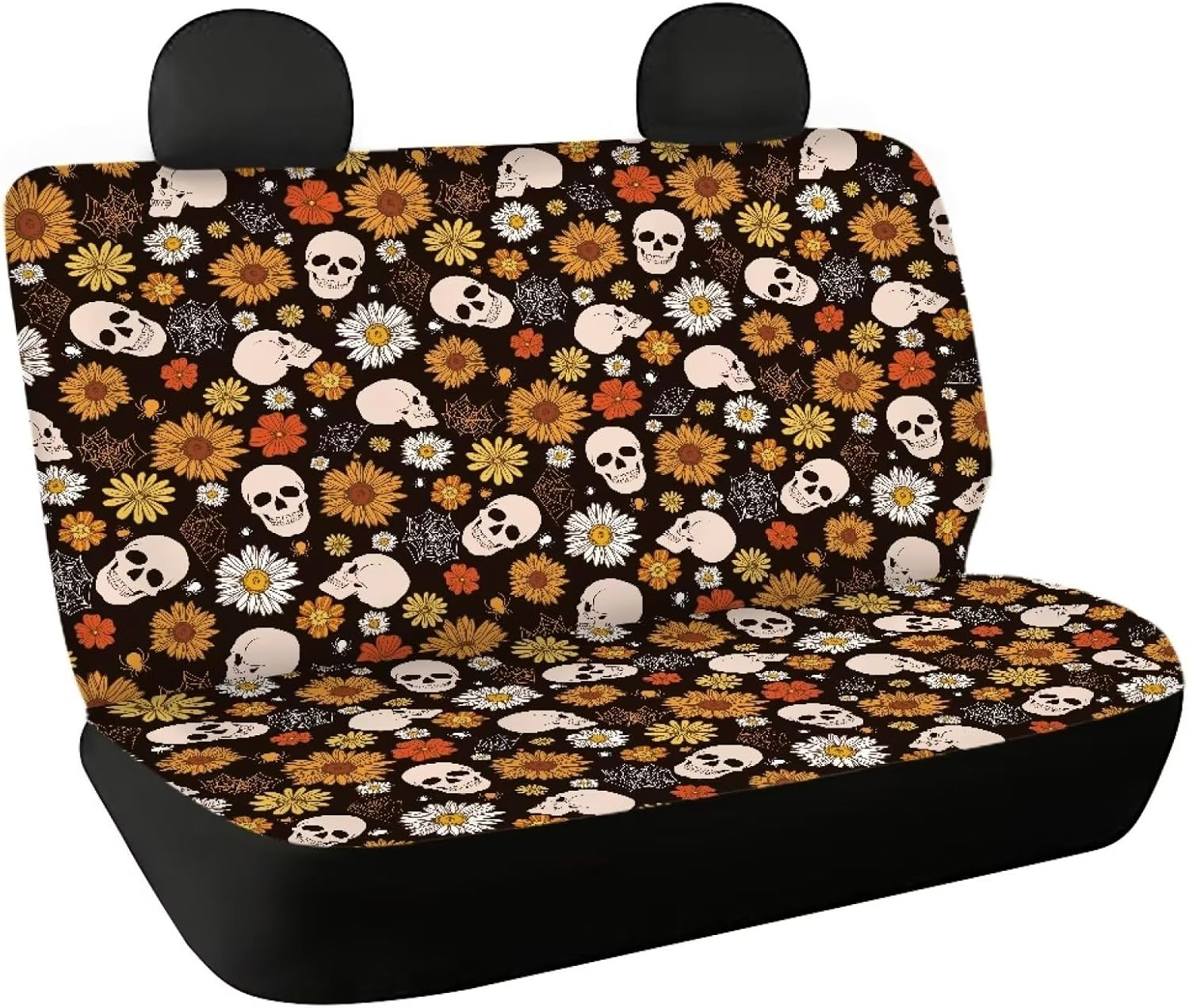 Drydeepin Cottagecore Mushroom Car Accessories Car Seat Covers for Backseat Boho Rear Split Bench Seat Cover Snail Moth Ferns Print Saddle Blanket Seat Protector Universal Auto Decor image number 4
