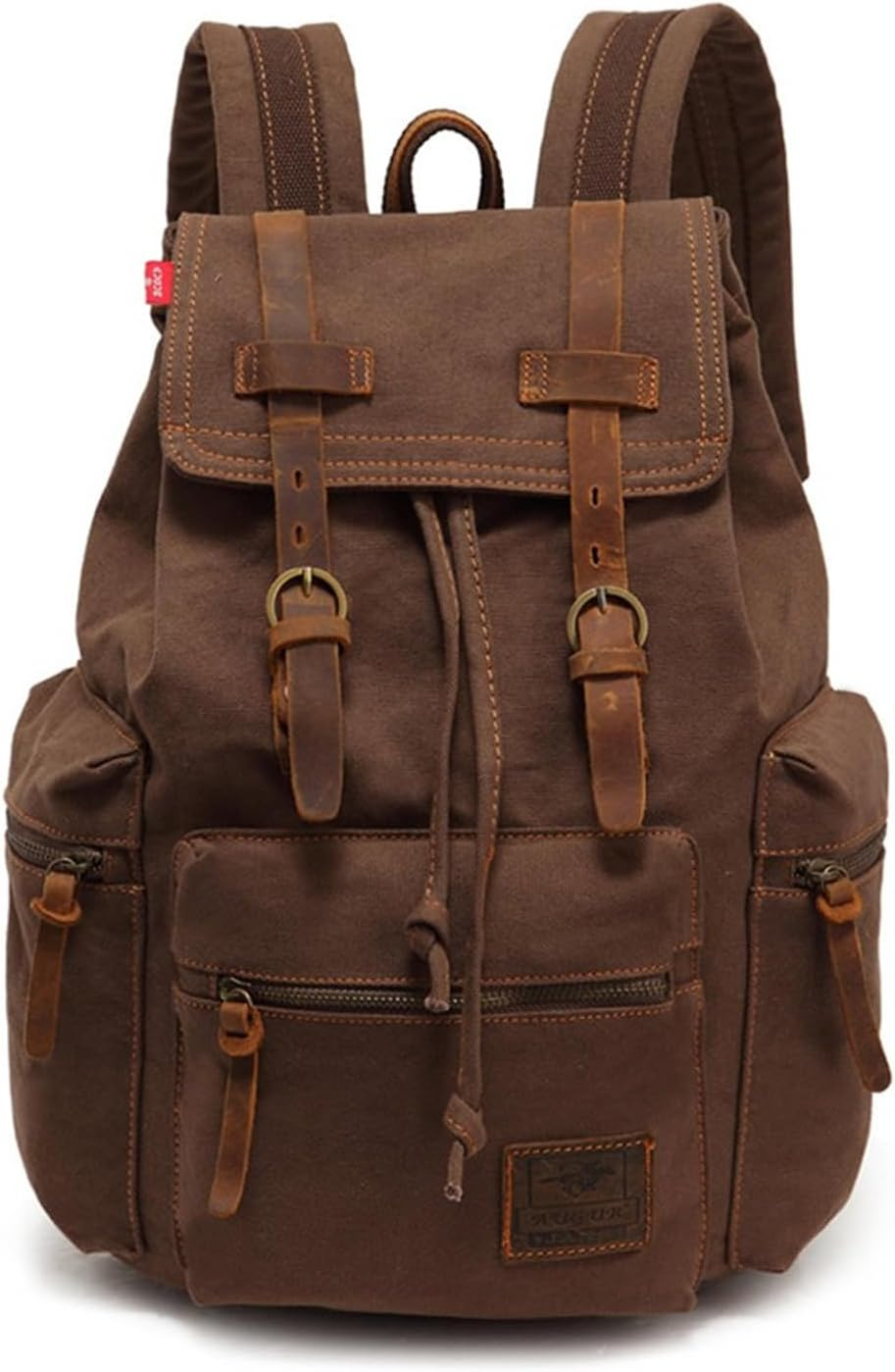 Oimzzr High Ty Canvas Vintage Backpack - for School Travel 12-15" Laptop Backapcks for Men Casual Daypacks Rucksack