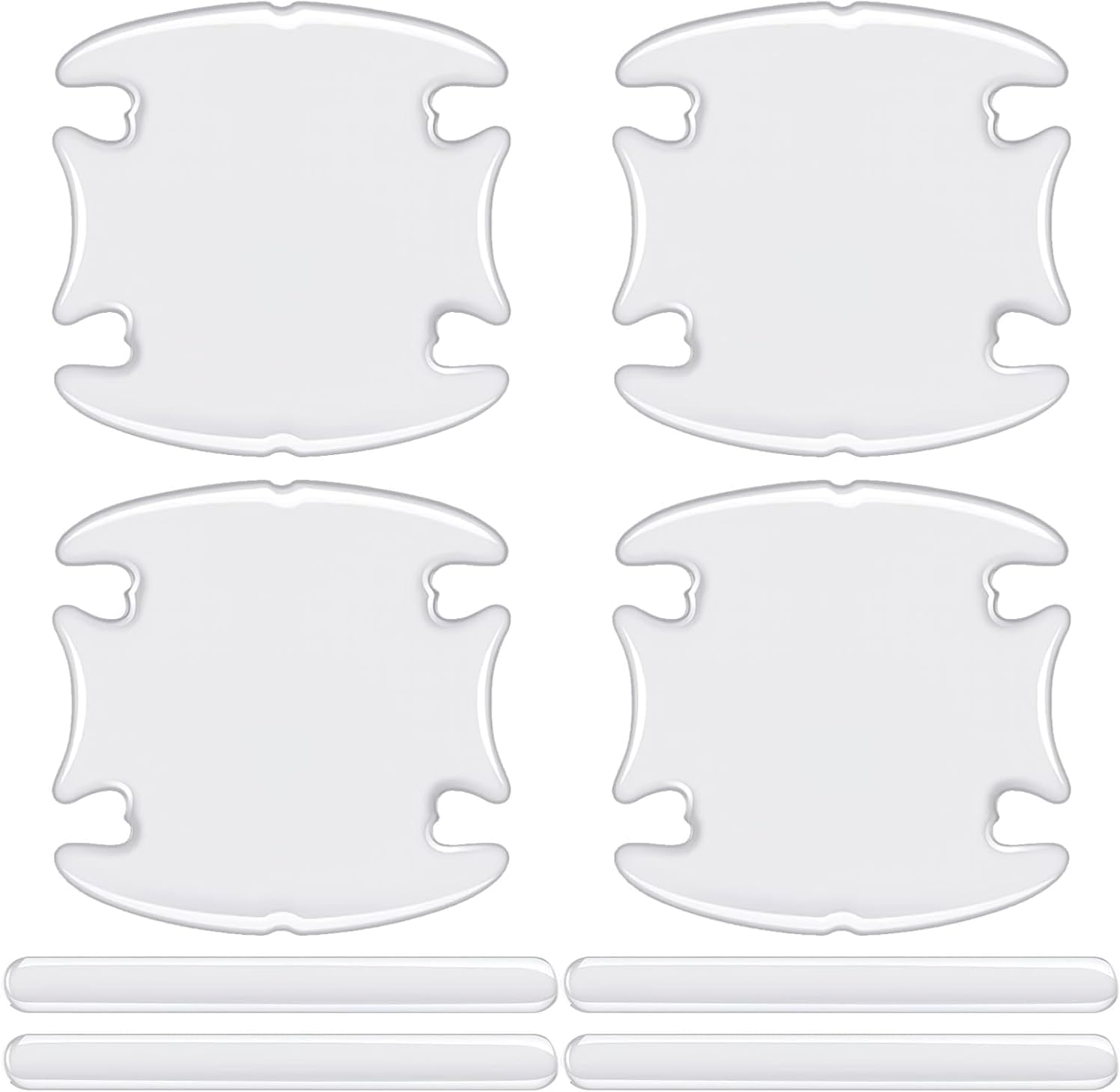 8 Pcs Car Door Handle Protectors Set, Ultra Clear PVC Shield Guards with Anti-Scratch Coating, Universal Fit for Vehicles to Prevent Dings, Scuffs & Weather Damage from Daily Use