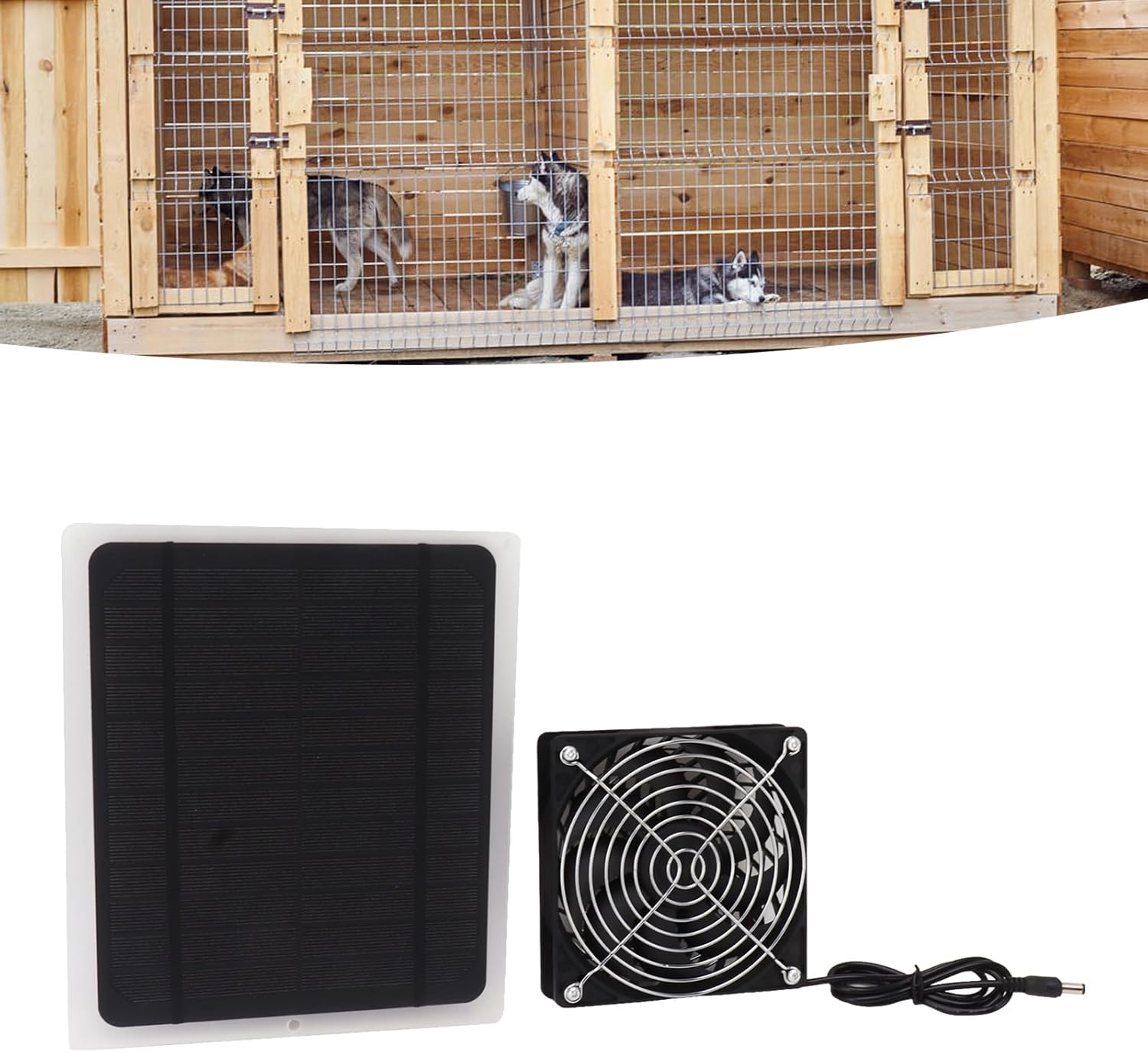 10W Weatherproof Solar Powered Fan Wall Mounted Solar Powered Exhaust Fan Kit, Solar Panel Powered Fan Kit for outside Small Chicken Coops Greenhouses Sheds Pet Houses image number 6