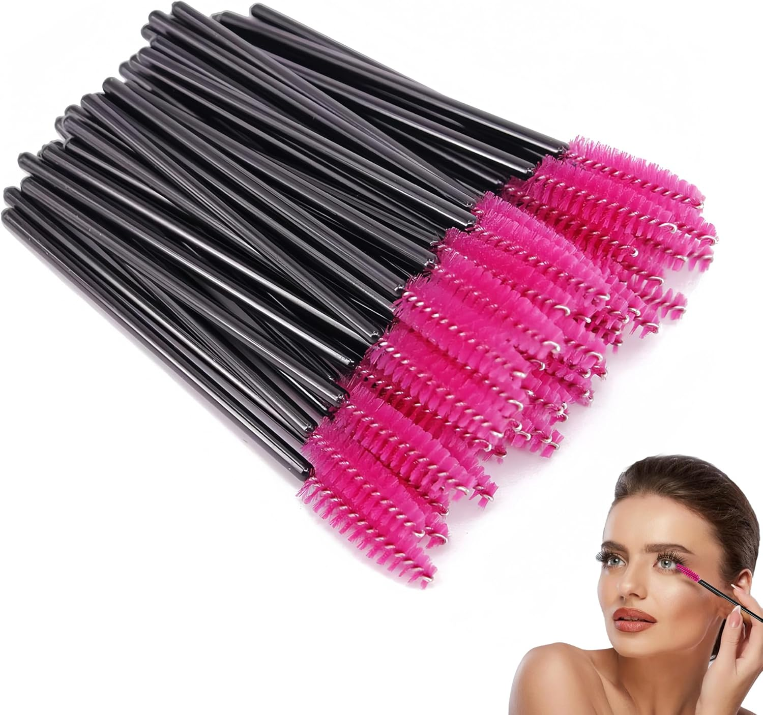 100 Pcs Disposable Spoolies,Eyebrow Brush,Eyelash Brush,Mascara Wand for Eyelash Extension and Eyebrow image number 4