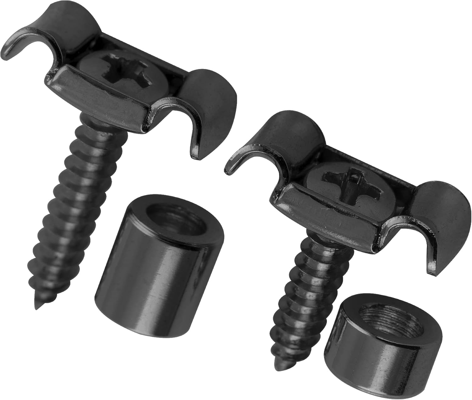 Musiclily Pro Steel Vintage Butterfly Style String Retainer String Trees String Guides for Electric Guitar, Chrome (Set of 2)