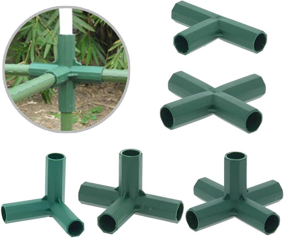 15 Pcs Greenhouse Frame Connector, 16Mm 5 Types Garden Framework Cages Corner Connectors for Grape Trellis Sunscreen Shed Gardening image number 5