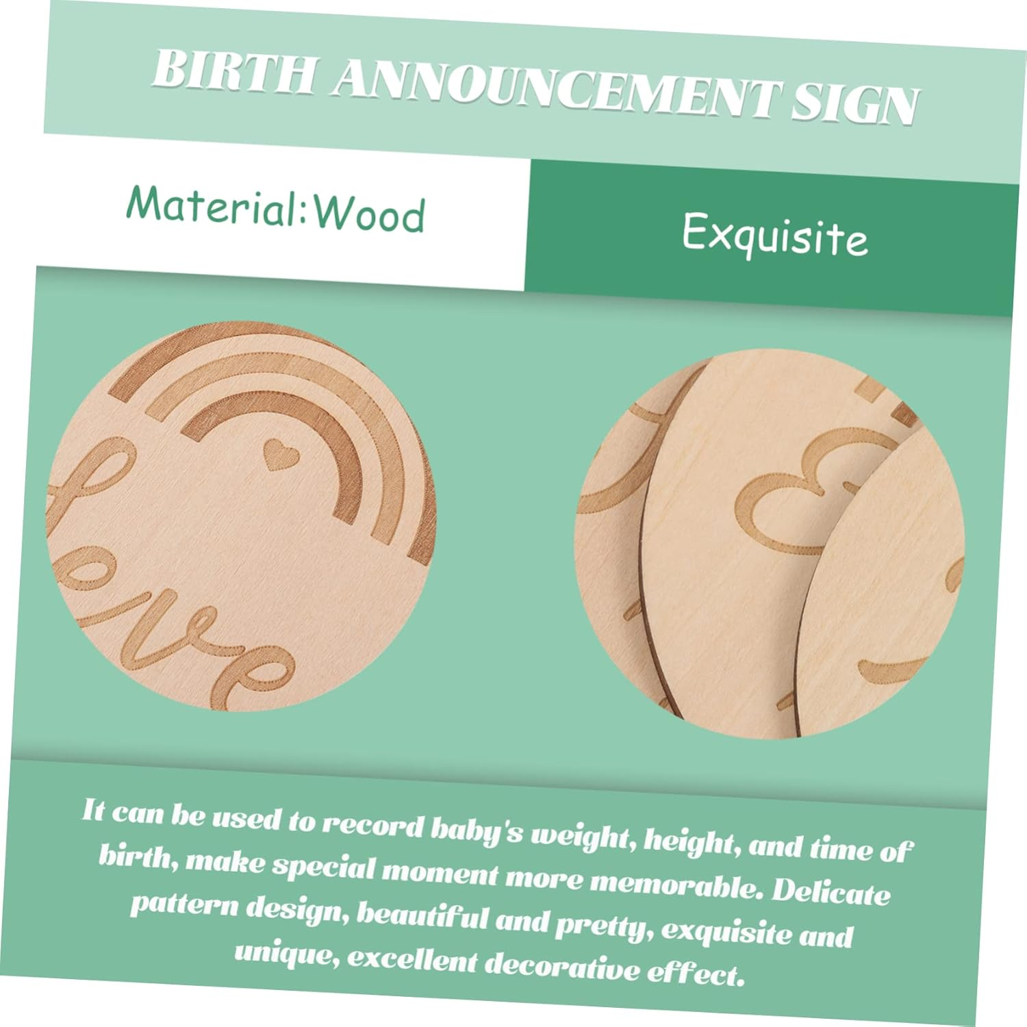 ERINGOGO 13Pcs Monthly Milestone Sign for Newborn Name Welcome Announcement Decor image number 5