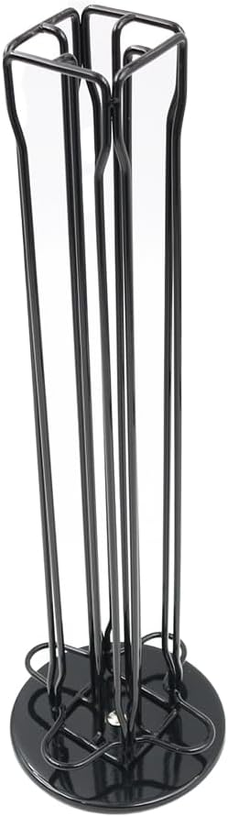 Sarini Black Coffee Pod Holder Compatible with Nespresso Classic, 40 Pack Stainless Steel Rotating Coffee Pod Holder