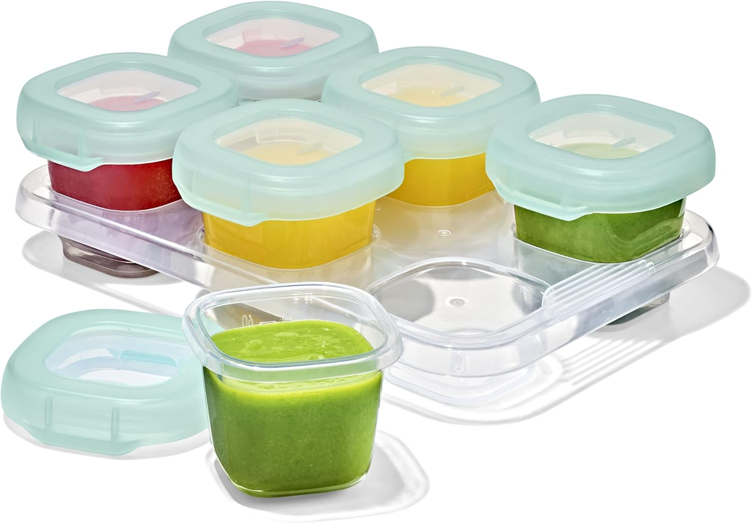 OXO Tot Opal Baby Food Storage Containers, 60Ml - Bpa-Free Baby Freezer Food Containers with Airtight Lids - Stackable Tray for Baby Pur&eacute;e - Weaning & Meal Prep image number 3